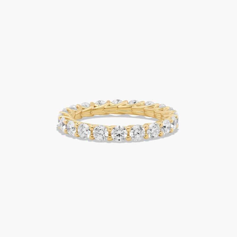 Trellis Eternity Ring With 2 CTW Lab-Grown Diamonds In 14K Yellow Gold (3.00mm)