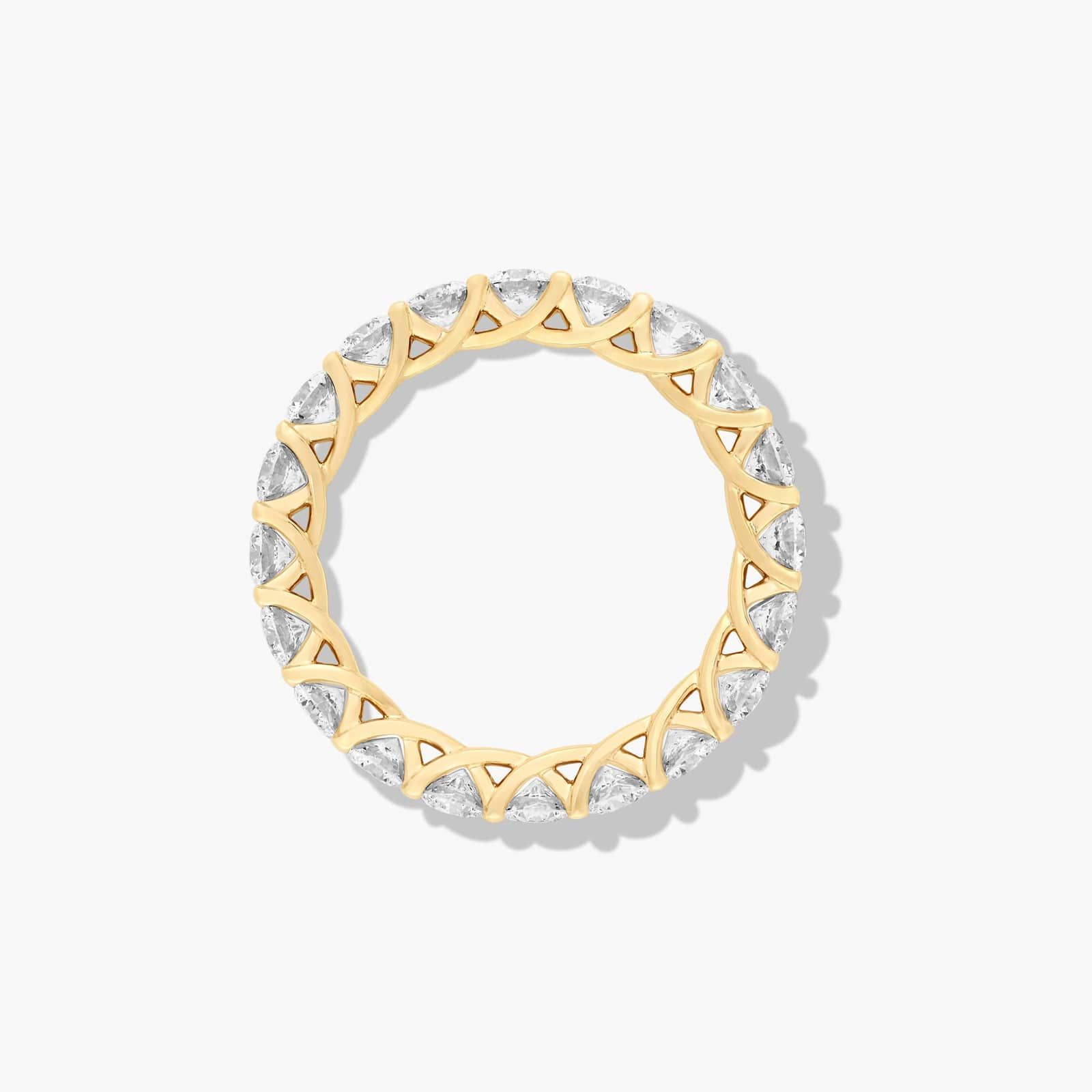 Trellis Eternity Ring With 2 CTW Diamonds In 14K Yellow Gold (3.00mm)