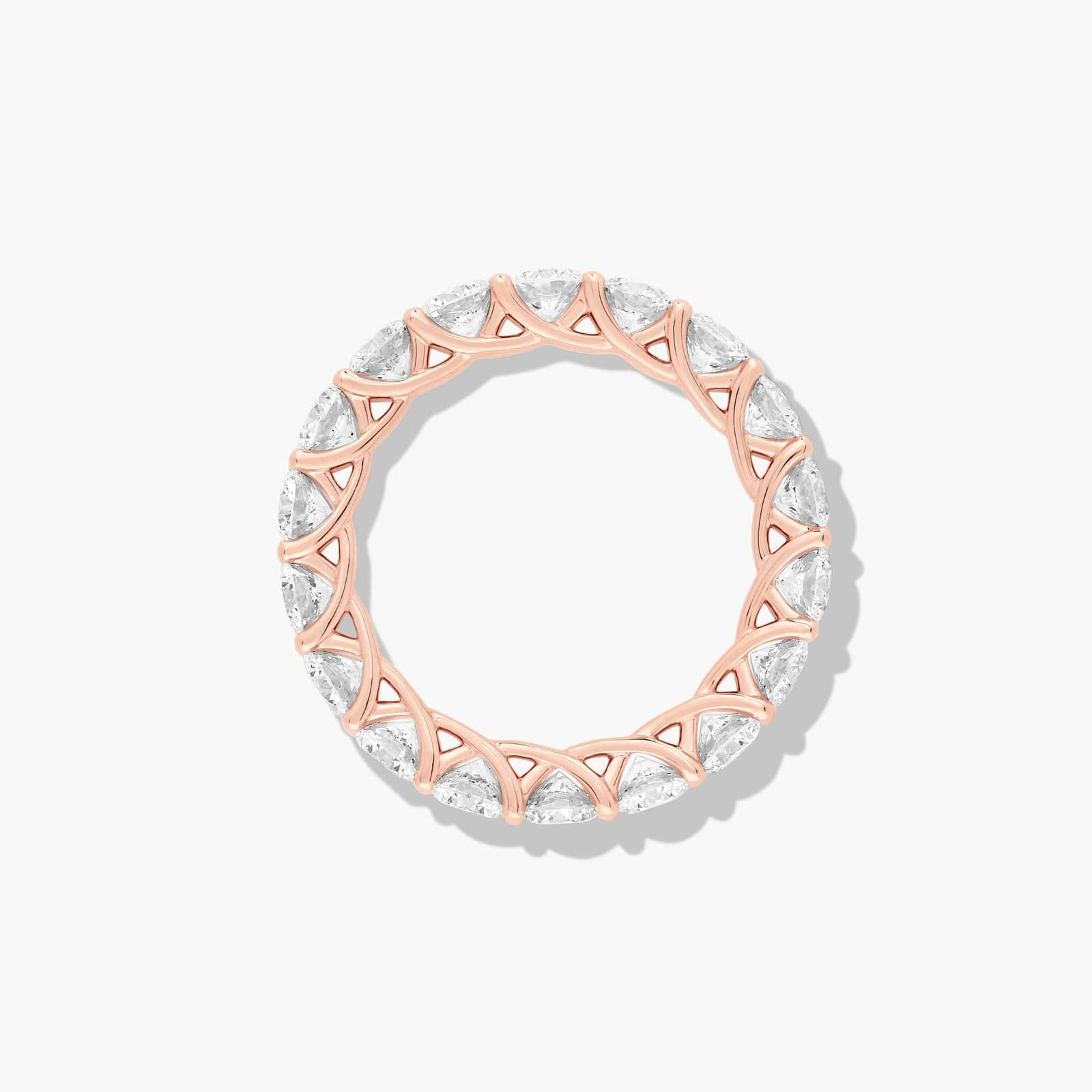 Trellis Eternity Ring With 3 CTW Diamonds In 14K Rose Gold (3.50mm)