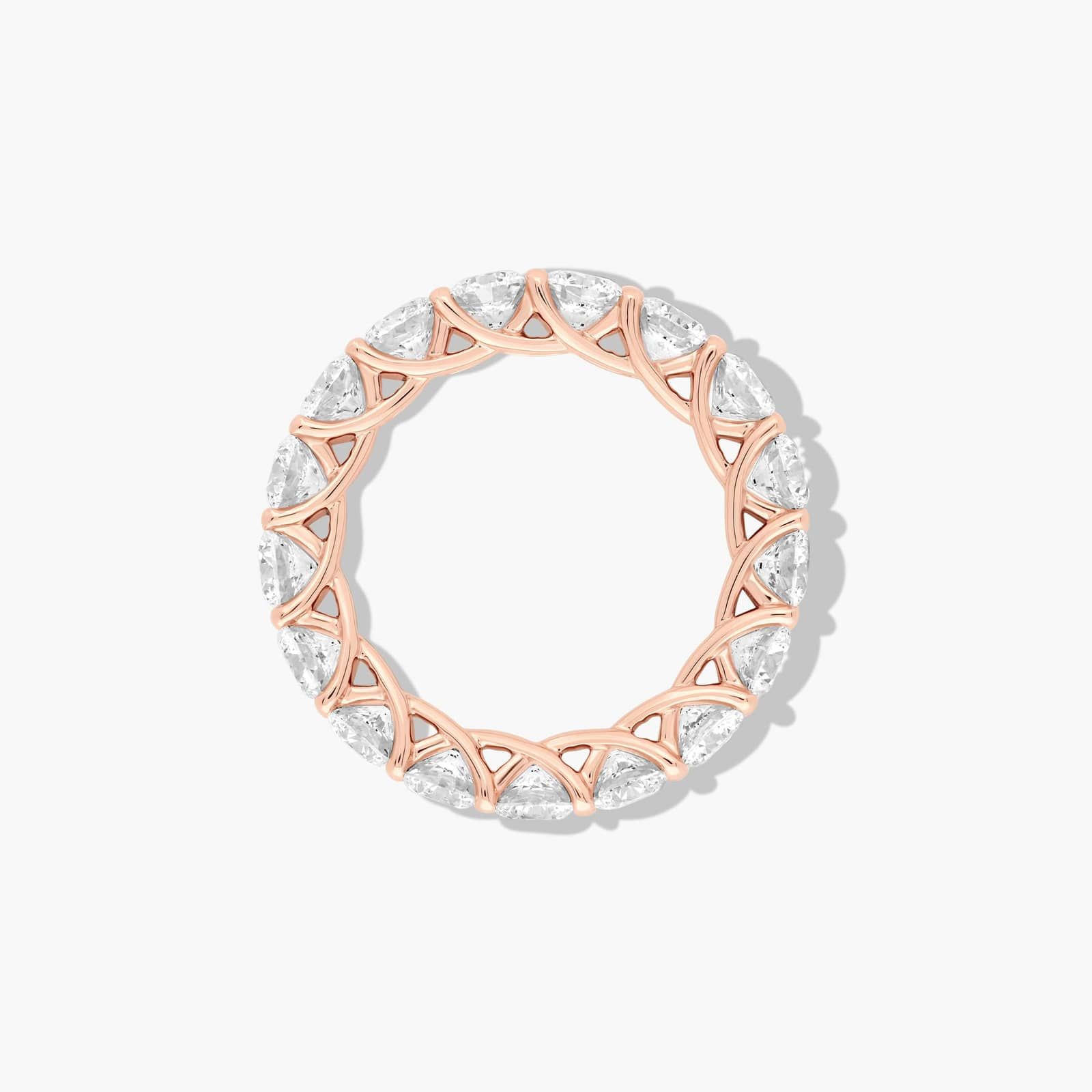 Trellis Eternity Ring With 4 CTW Diamonds In 14K Rose Gold (4.00mm)
