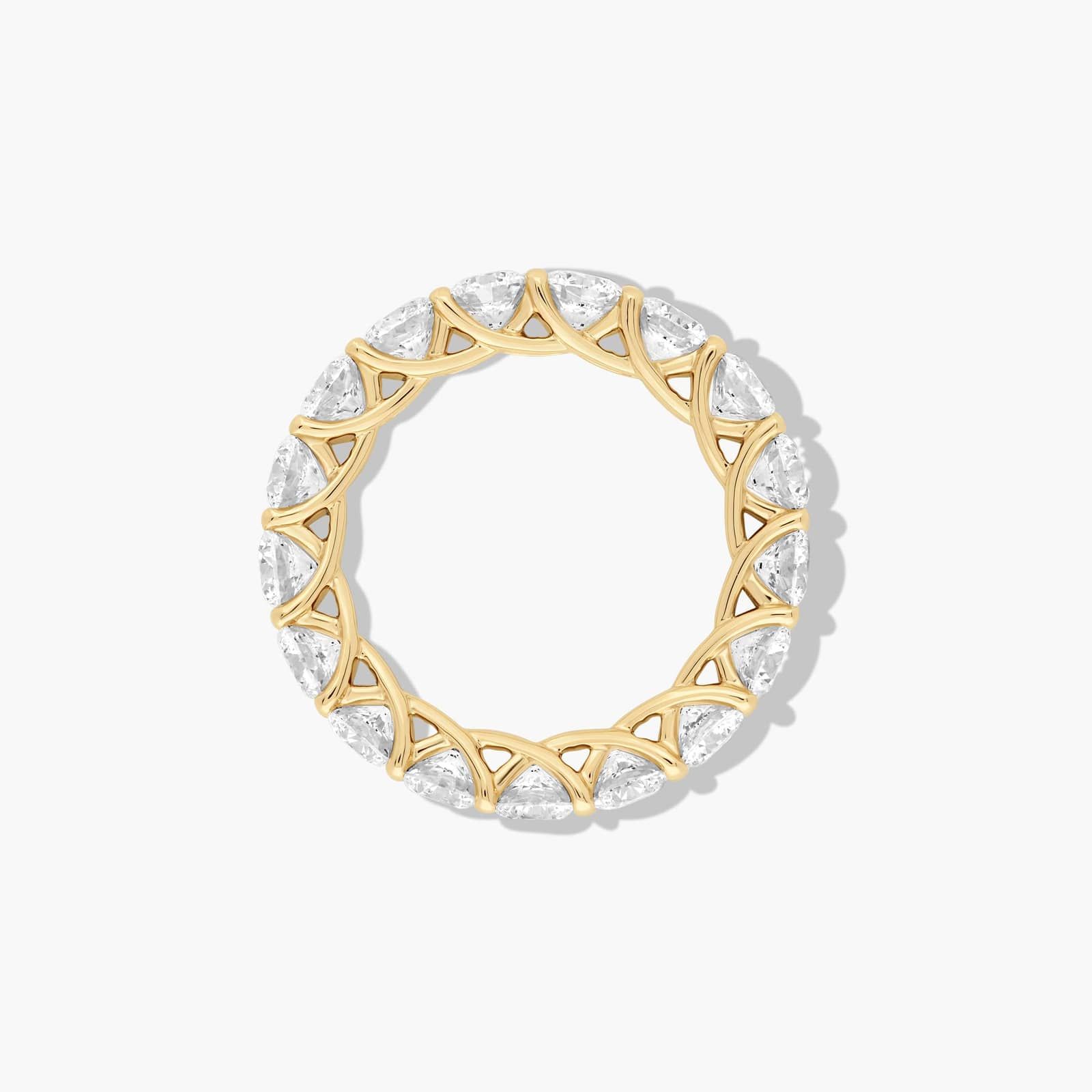 Trellis Eternity Ring With 4 CTW Diamonds In 14K Yellow Gold (4.00mm)