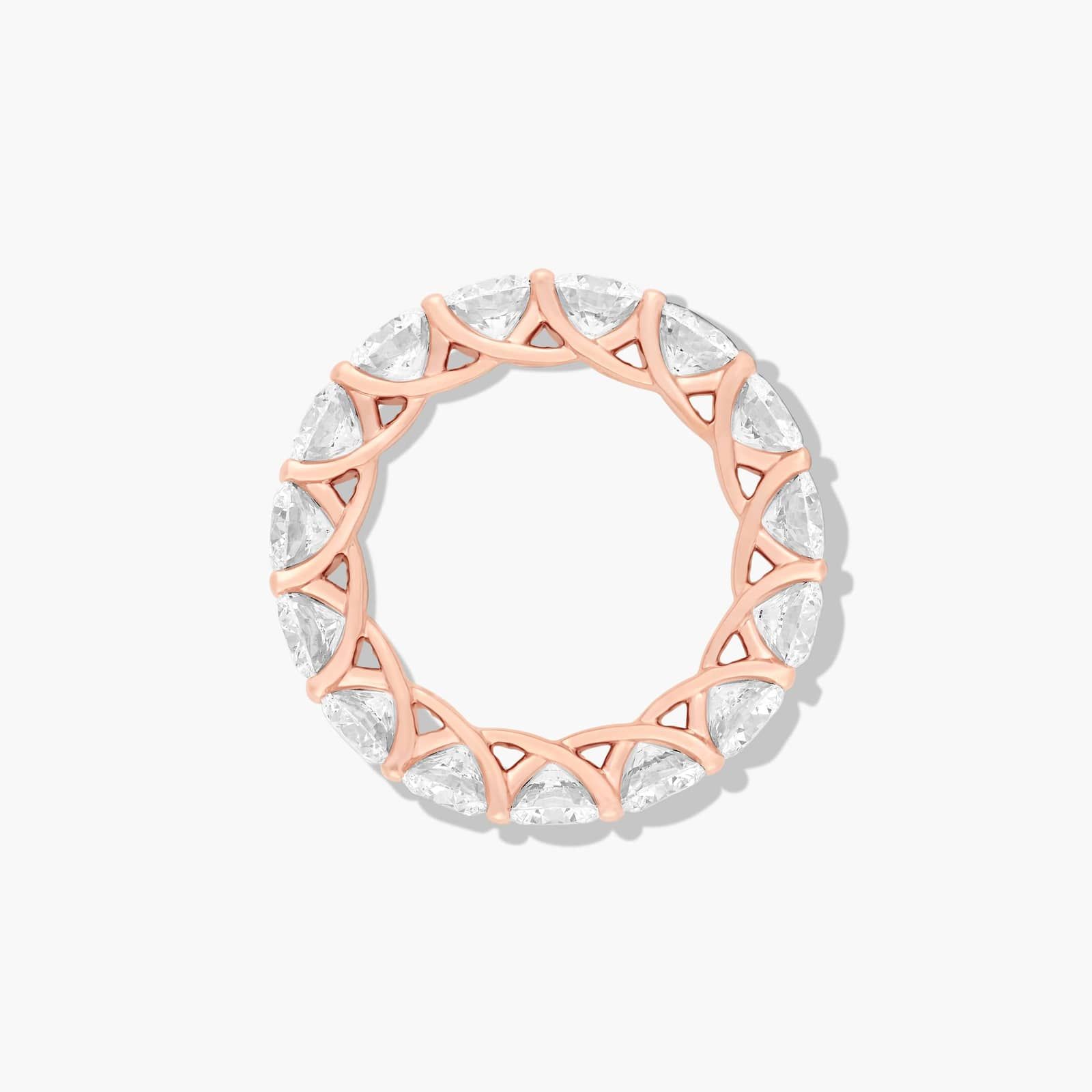 Trellis Eternity Ring With 6 CTW Diamonds In 14K Rose Gold (4.50mm)