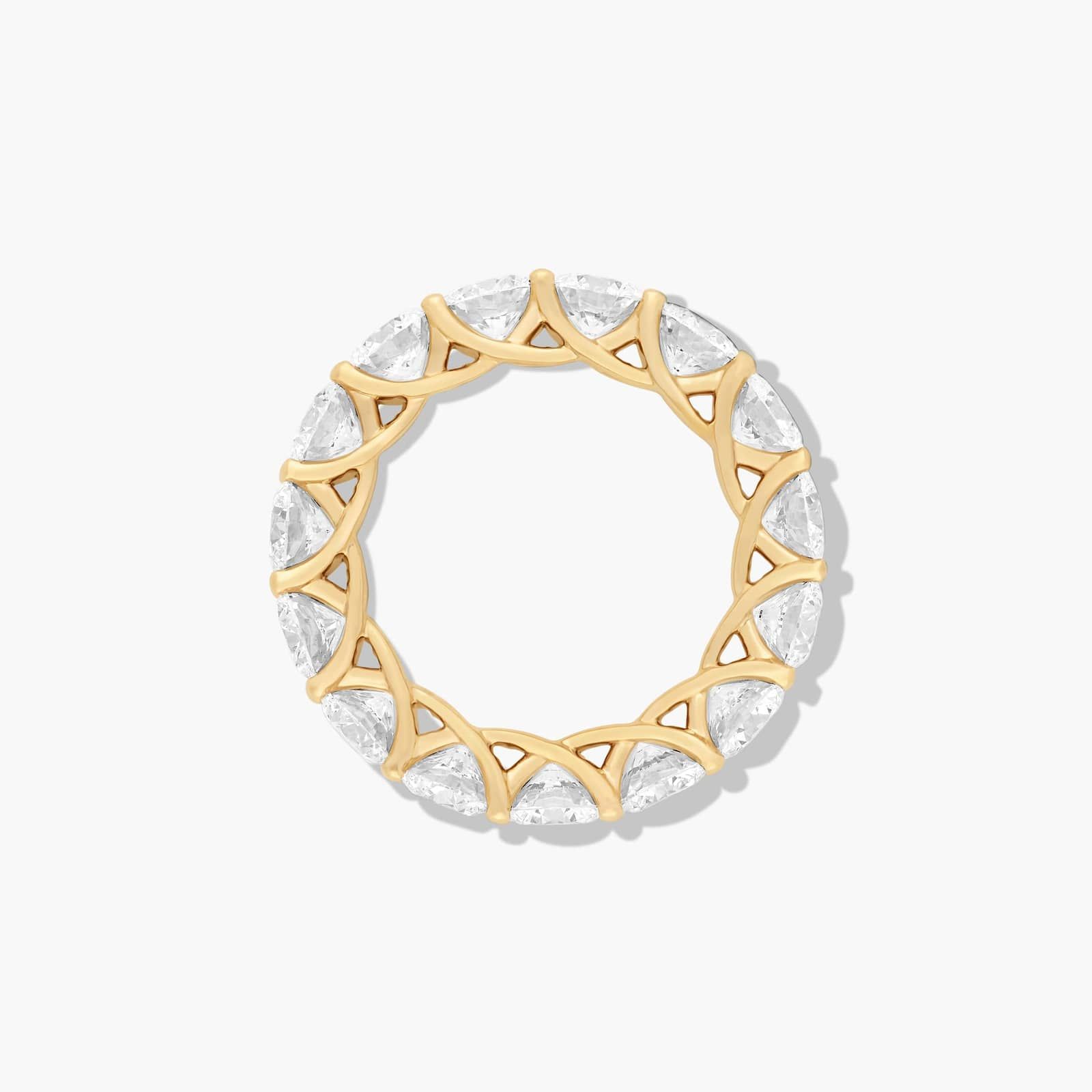Trellis Eternity Ring With 6 CTW Diamonds In 14K Yellow Gold (4.50mm)