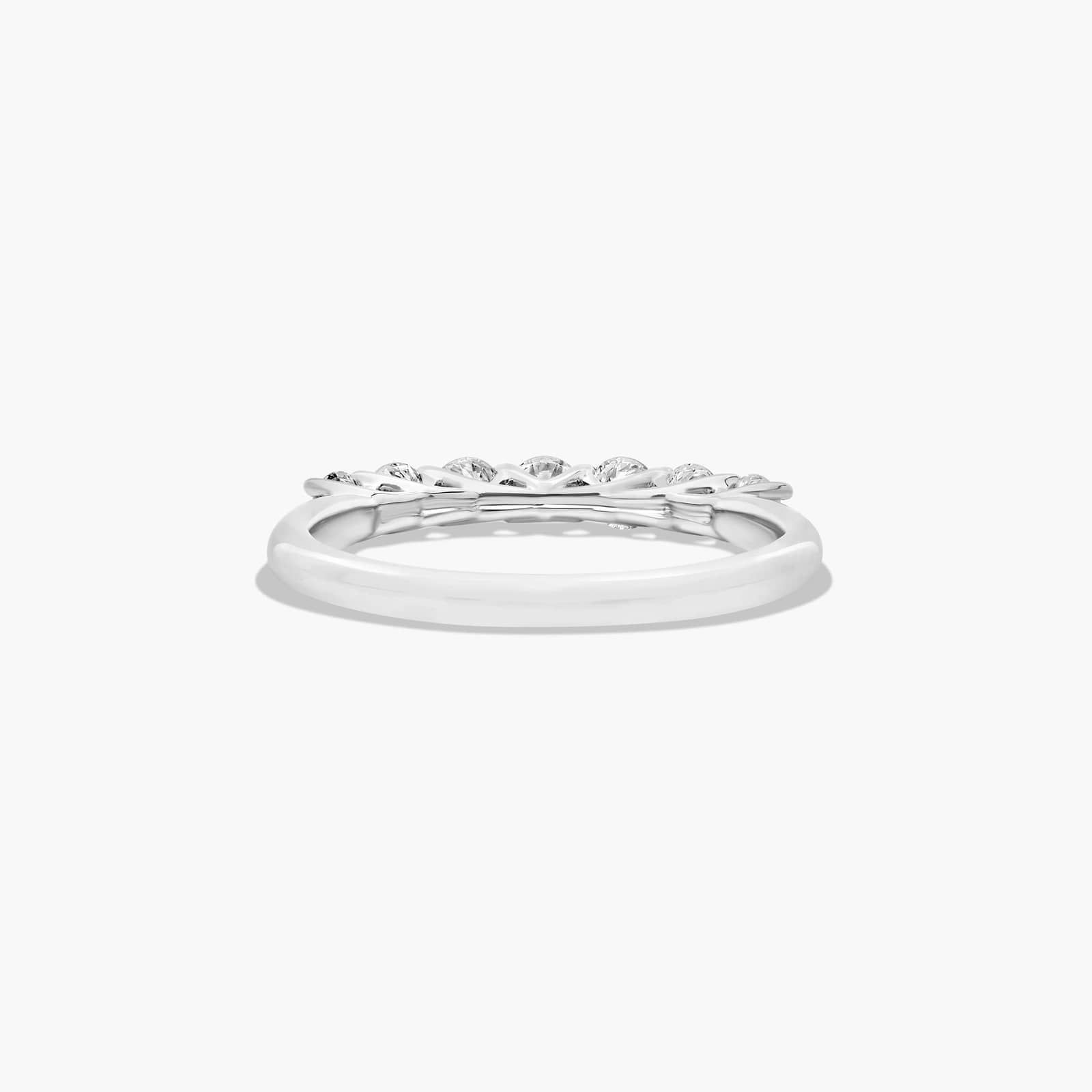 Seven Stone Trellis Anniversary Ring With 0.5 CTW Lab-Grown Diamonds In 14K White Gold (2.00mm)