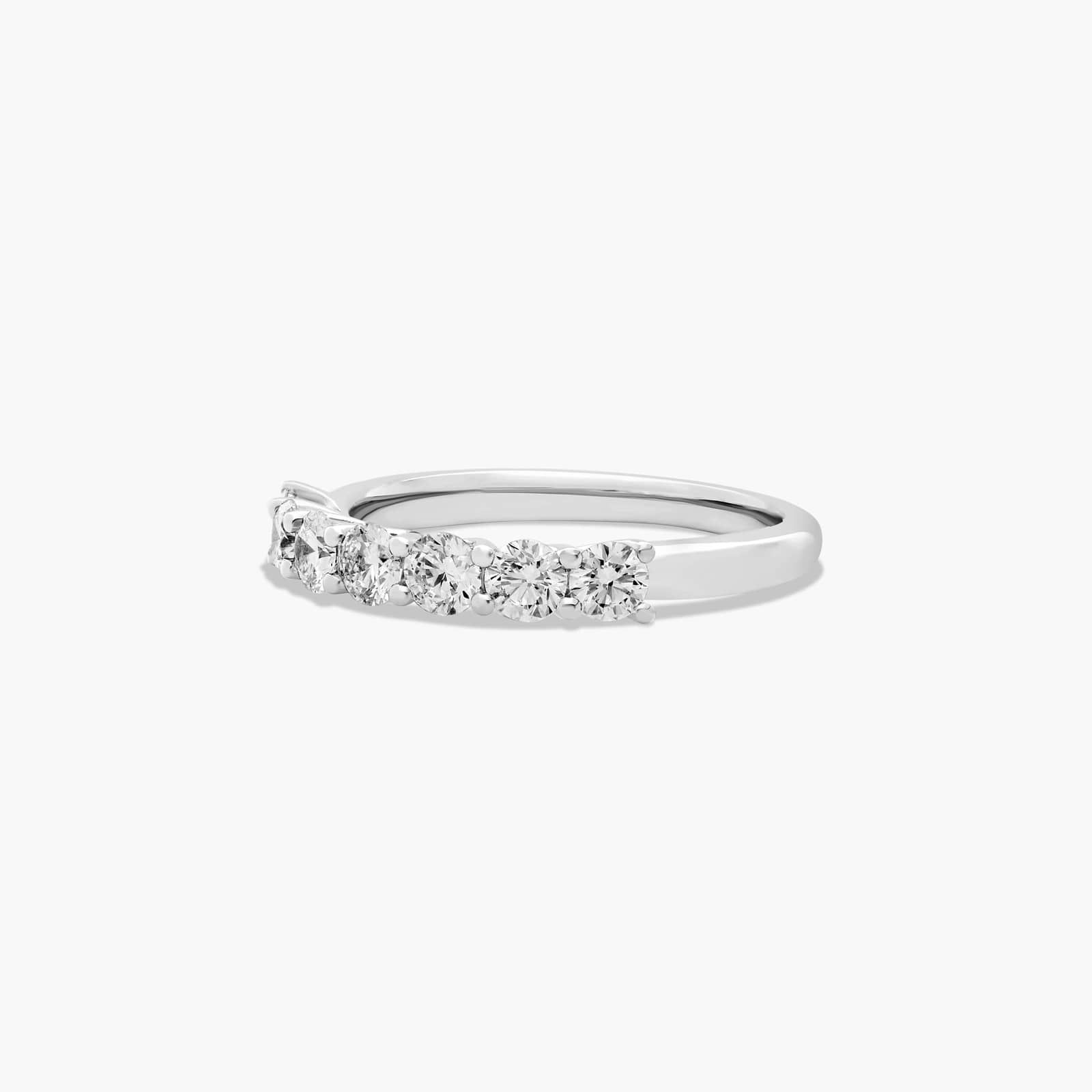 Seven Stone Trellis Anniversary Ring With 0.75 CTW Lab-Grown Diamonds In 14K White Gold (2.00mm)