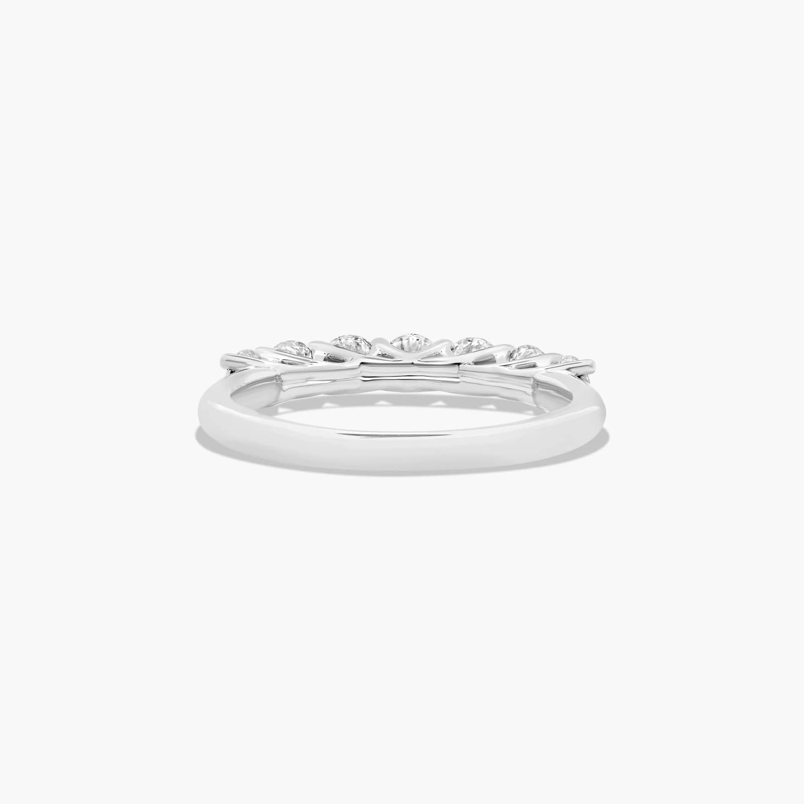 Seven Stone Trellis Anniversary Ring With 0.75 CTW Lab-Grown Diamonds In 14K White Gold (2.00mm)