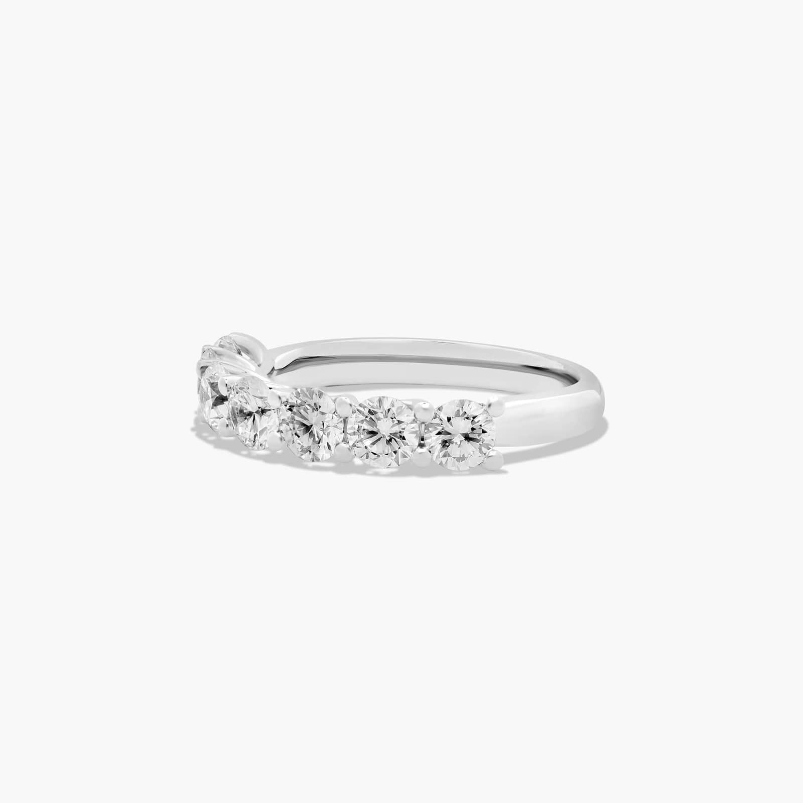 Seven Stone Trellis Anniversary Ring With 1.5 CTW Lab-Grown Diamonds In 14K White Gold (2.50mm)