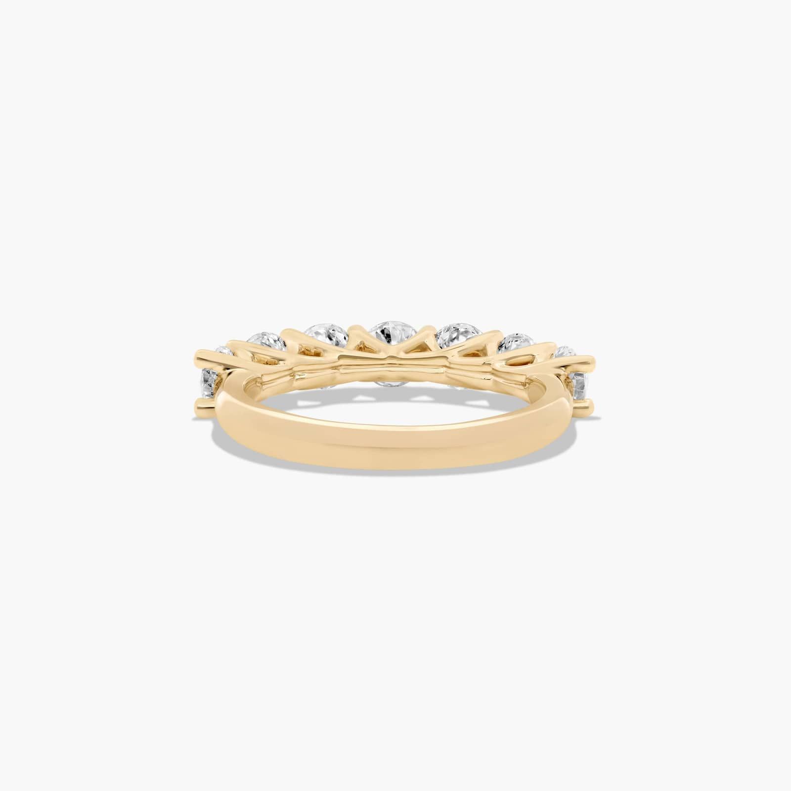 Seven Stone Trellis Anniversary Ring With 1.5 CTW Lab-Grown Diamonds In 14K Yellow Gold (2.50mm)