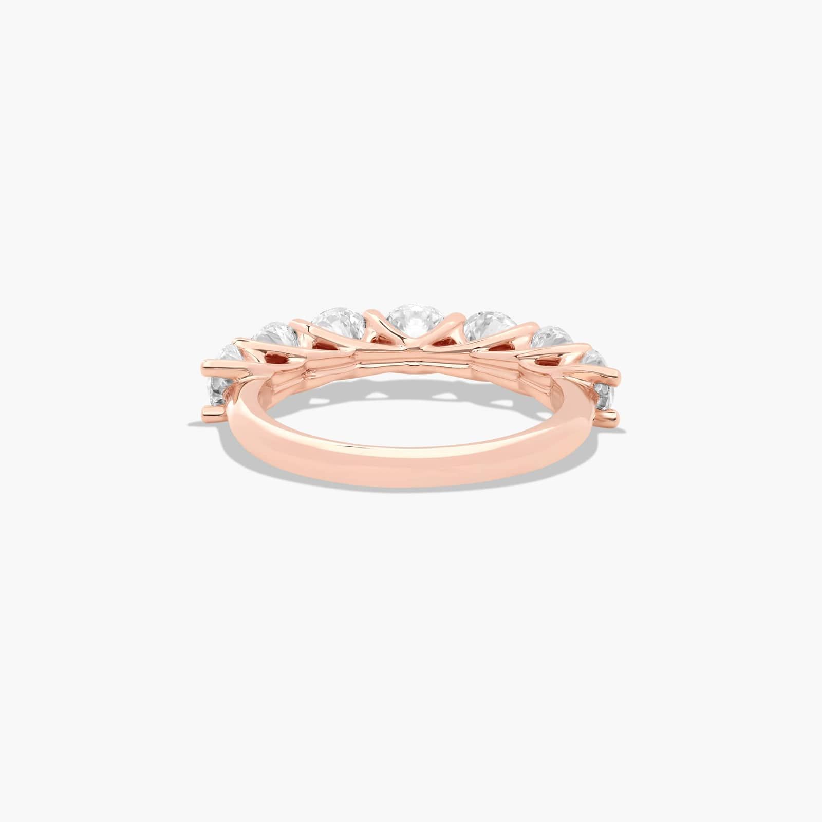Seven Stone Trellis Anniversary Ring With 2 CTW Lab-Grown Diamonds In 14K Rose Gold (2.50mm)