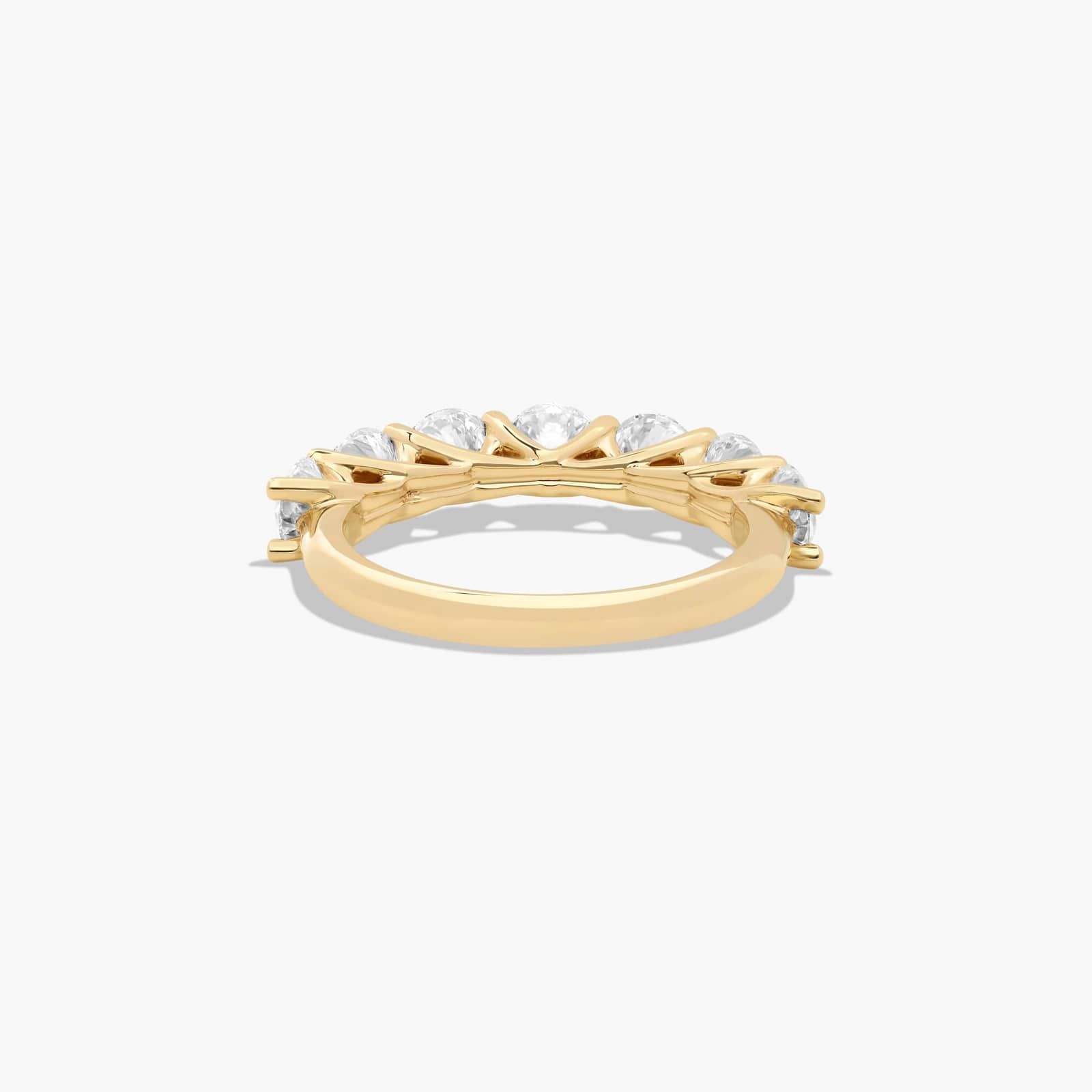 Seven Stone Trellis Anniversary Ring With 2 CTW Lab-Grown Diamonds In 14K Yellow Gold (2.50mm)