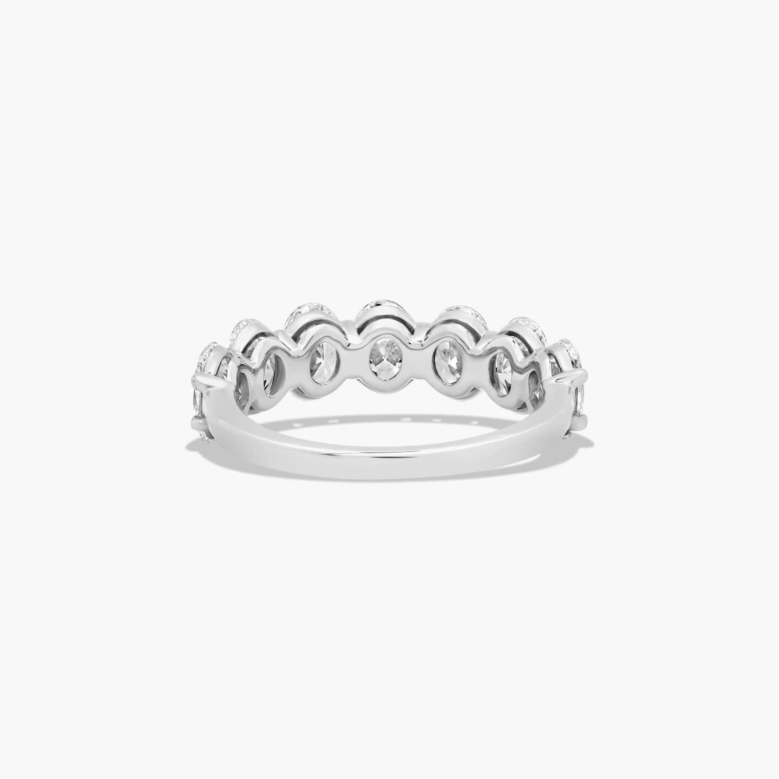 Seven Stone Anniversary Ring With 3.5 CTW Oval Cut Lab-Grown Diamonds In 14K White Gold (3.05mm)