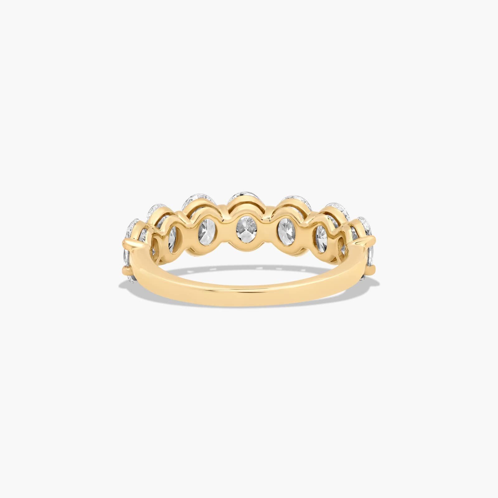 Seven Stone Anniversary Ring With 3.5 CTW Oval Cut Lab-Grown Diamonds In 14K Yellow Gold (3.00mm)