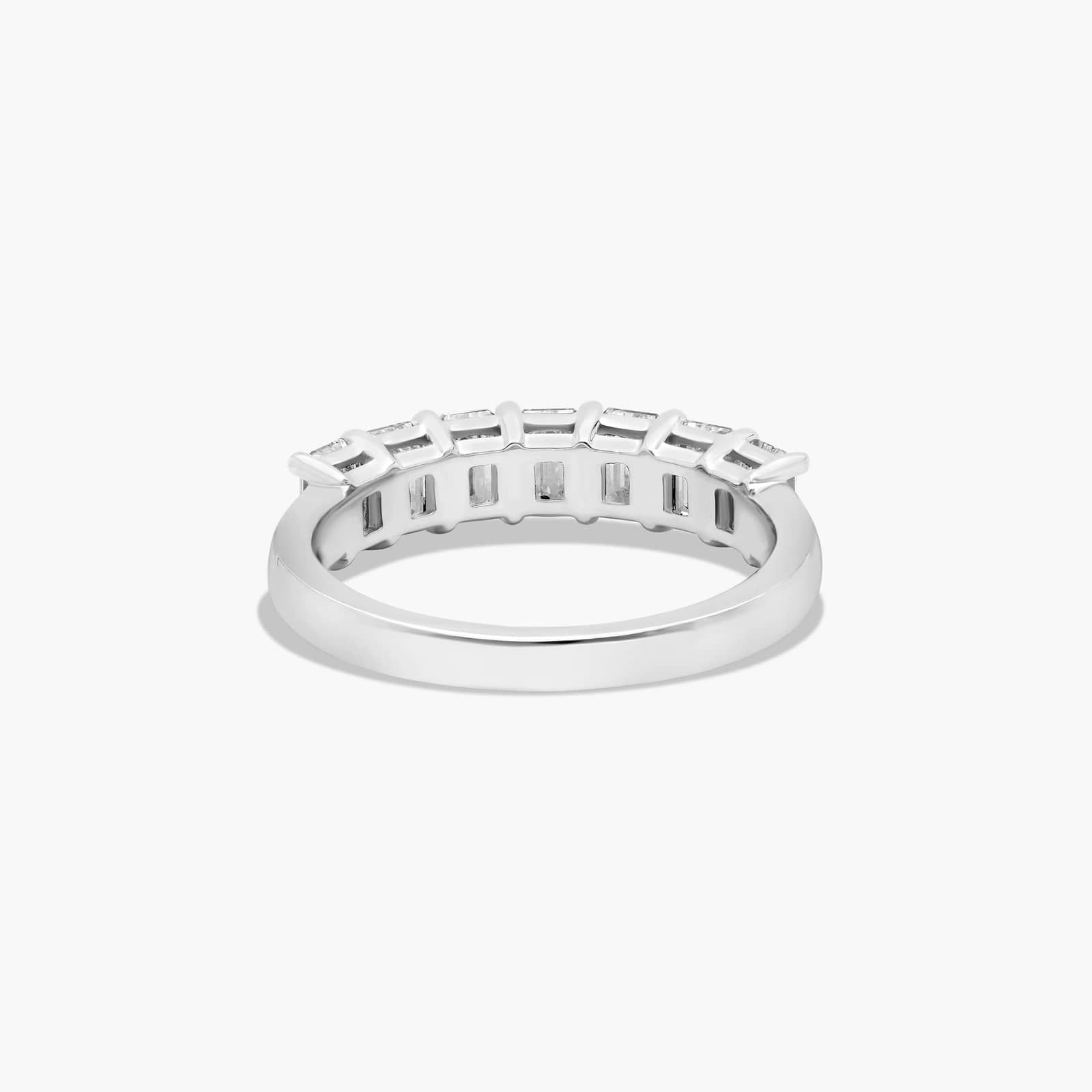 Seven Stone Anniversary Ring With 1.5 CTW Emerald Cut Lab-Grown Diamonds In 14K White Gold (2.00mm)