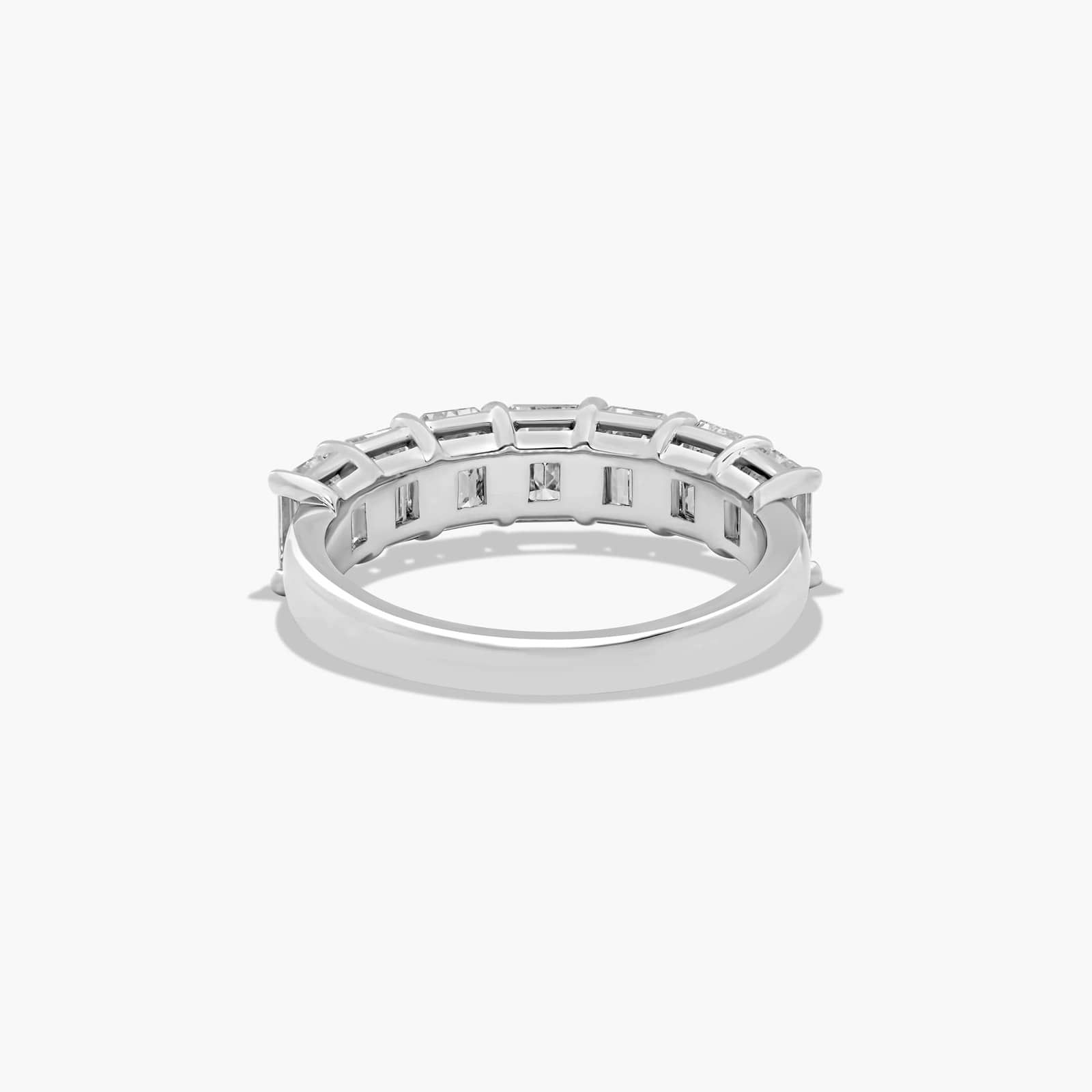 Seven Stone Anniversary Ring With 3 CTW Emerald Cut Lab-Grown Diamonds In 14K White Gold (2.50mm)