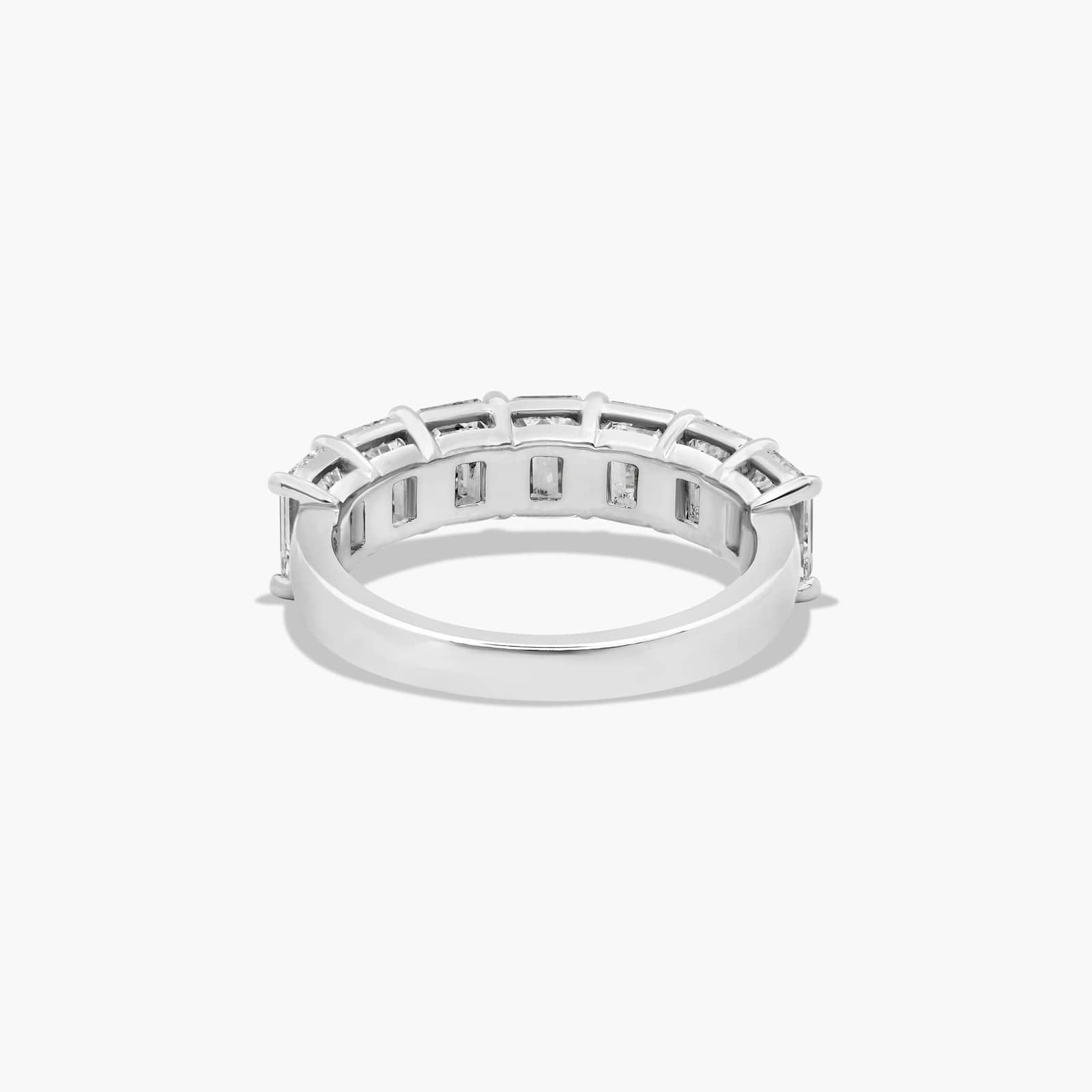 Seven Stone Anniversary Ring With 3.5 CTW Emerald Cut Lab-Grown Diamonds In 14K White Gold (2.50mm)
