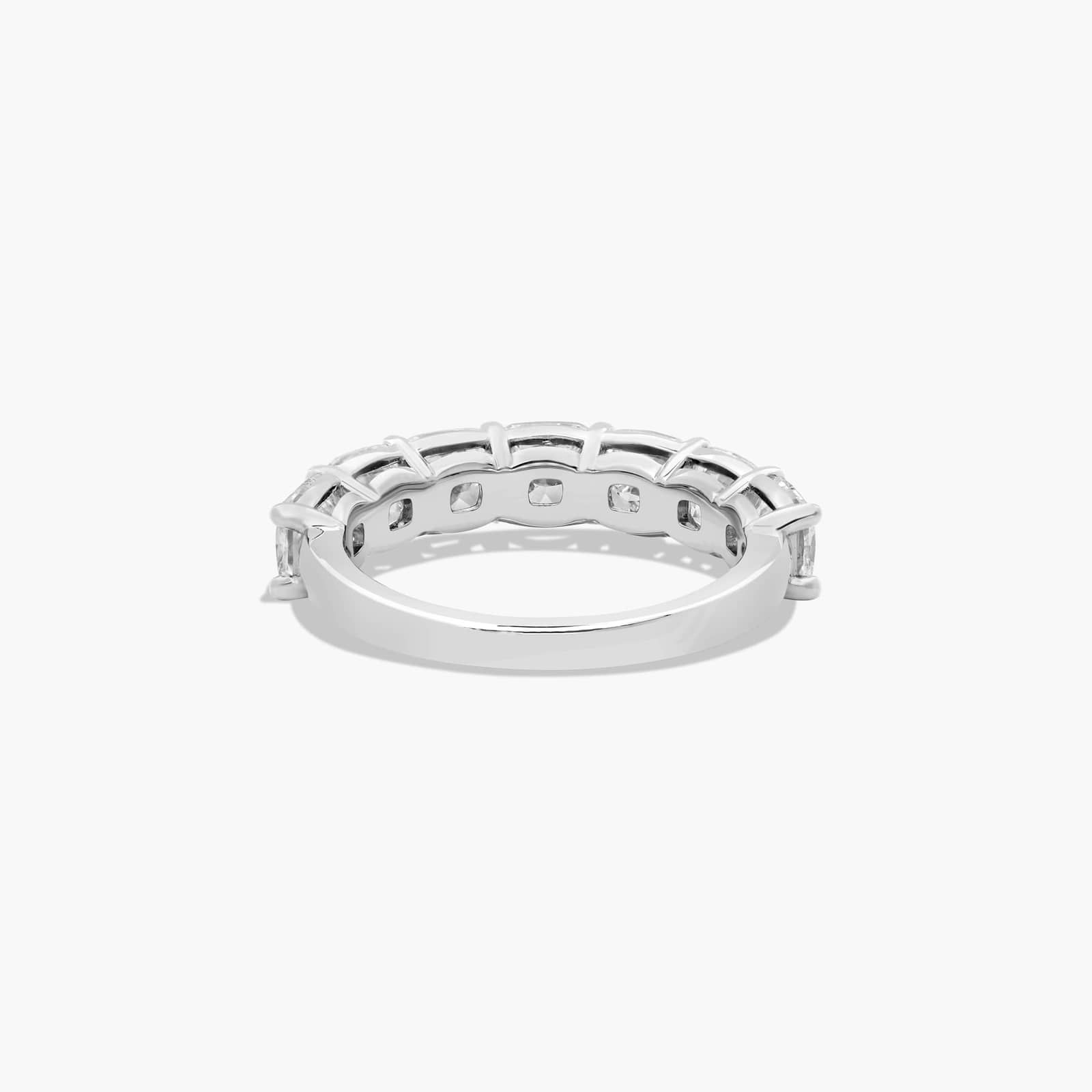 Seven Stone Anniversary Ring With 3.5 CTW Cushion Cut Diamonds In 14K White Gold (3.00mm)