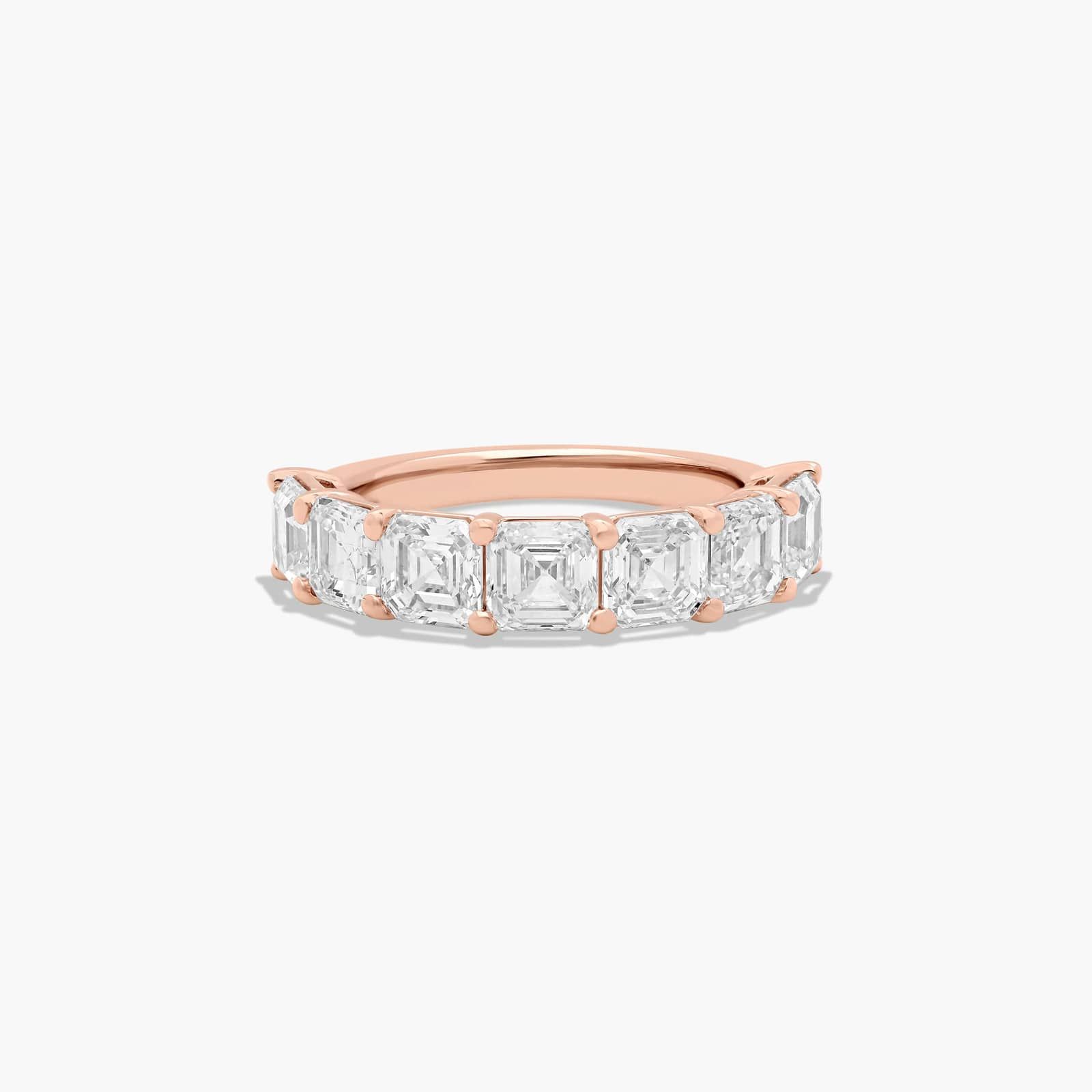 Seven Stone Anniversary Ring With 3.5 CTW Asscher Cut