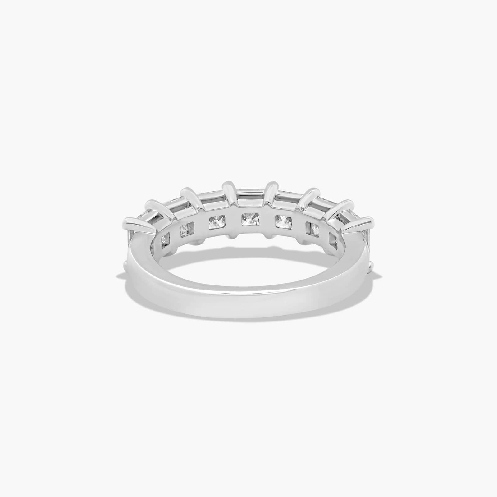 Seven Stone Anniversary Ring With 2 CTW Princess Cut Lab-Grown Diamonds In 14K White Gold (2.50mm)