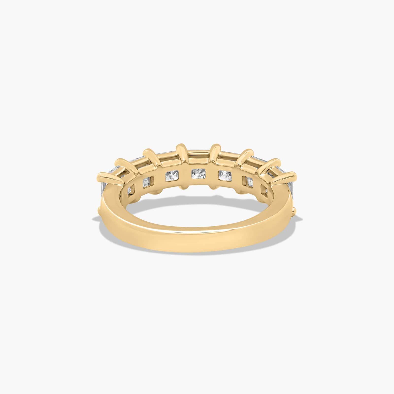 Seven Stone Anniversary Ring With 2 CTW Princess Cut Lab-Grown Diamonds In 14K Yellow Gold (2.50mm)