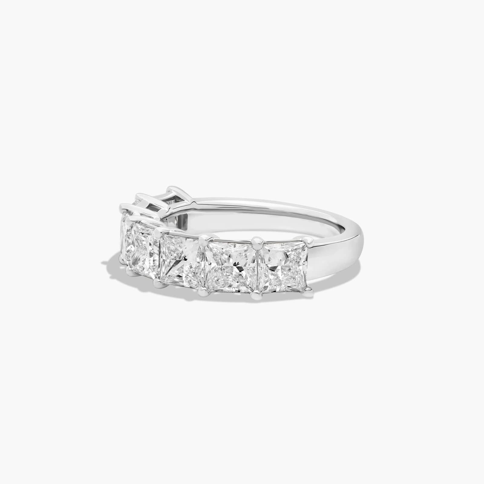 Seven Stone Anniversary Ring With 3.5 CTW Princess Cut Diamonds In Platinum (3.00mm)