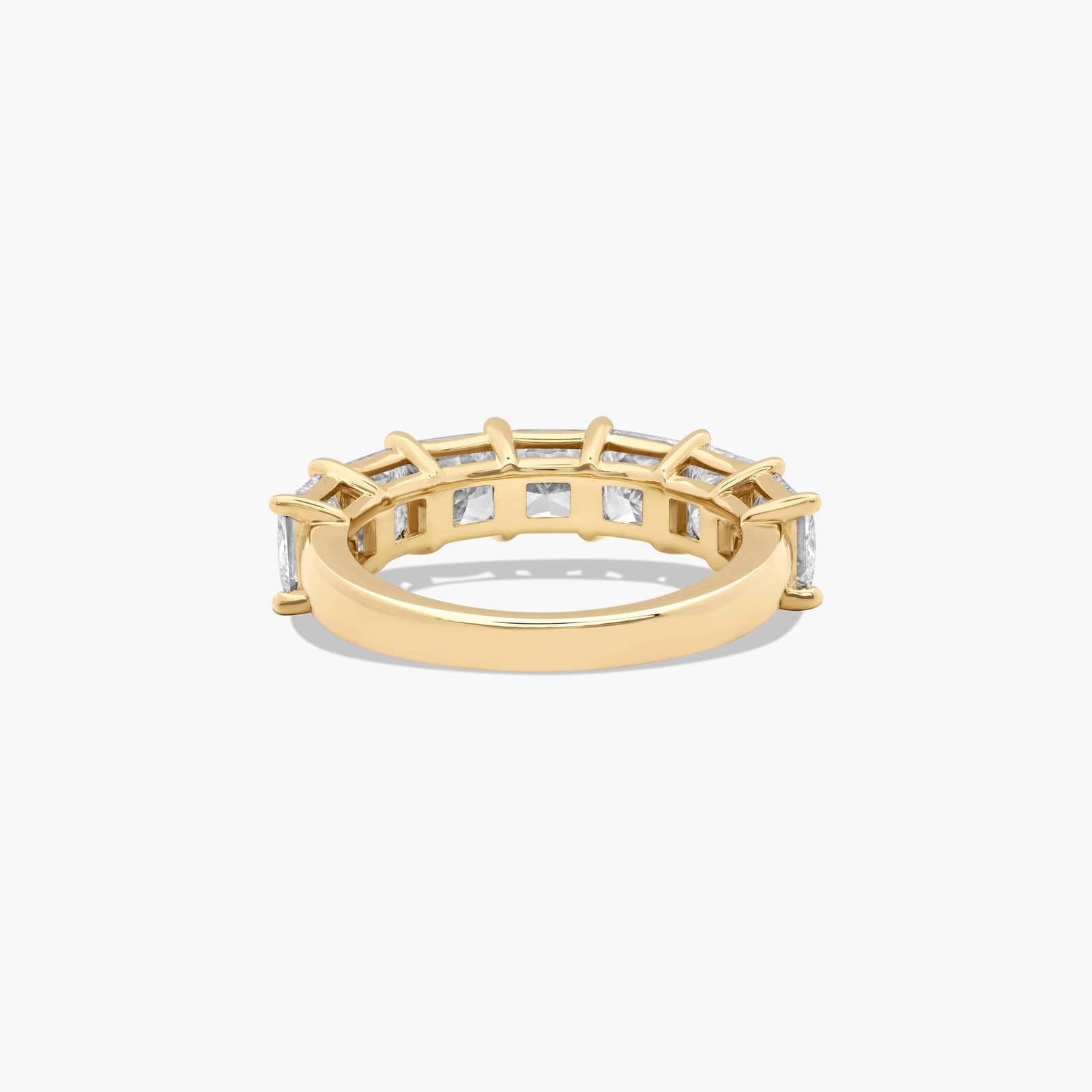 Seven Stone Anniversary Ring With 3.5 CTW Princess Cut Lab-Grown Diamonds In 14K Yellow Gold (3.00mm)