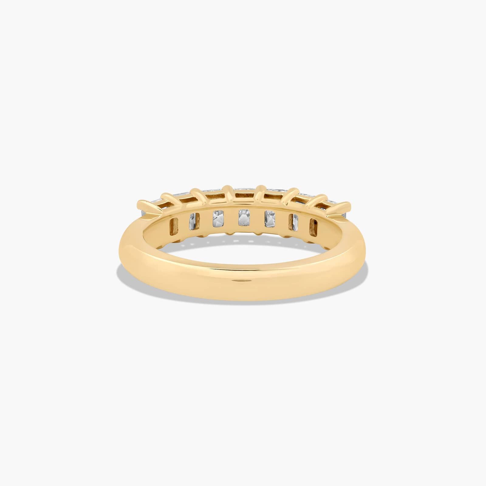 Seven Stone Anniversary Ring With 1 CTW Radiant Cut Diamonds In 14K Yellow Gold (2.00mm)