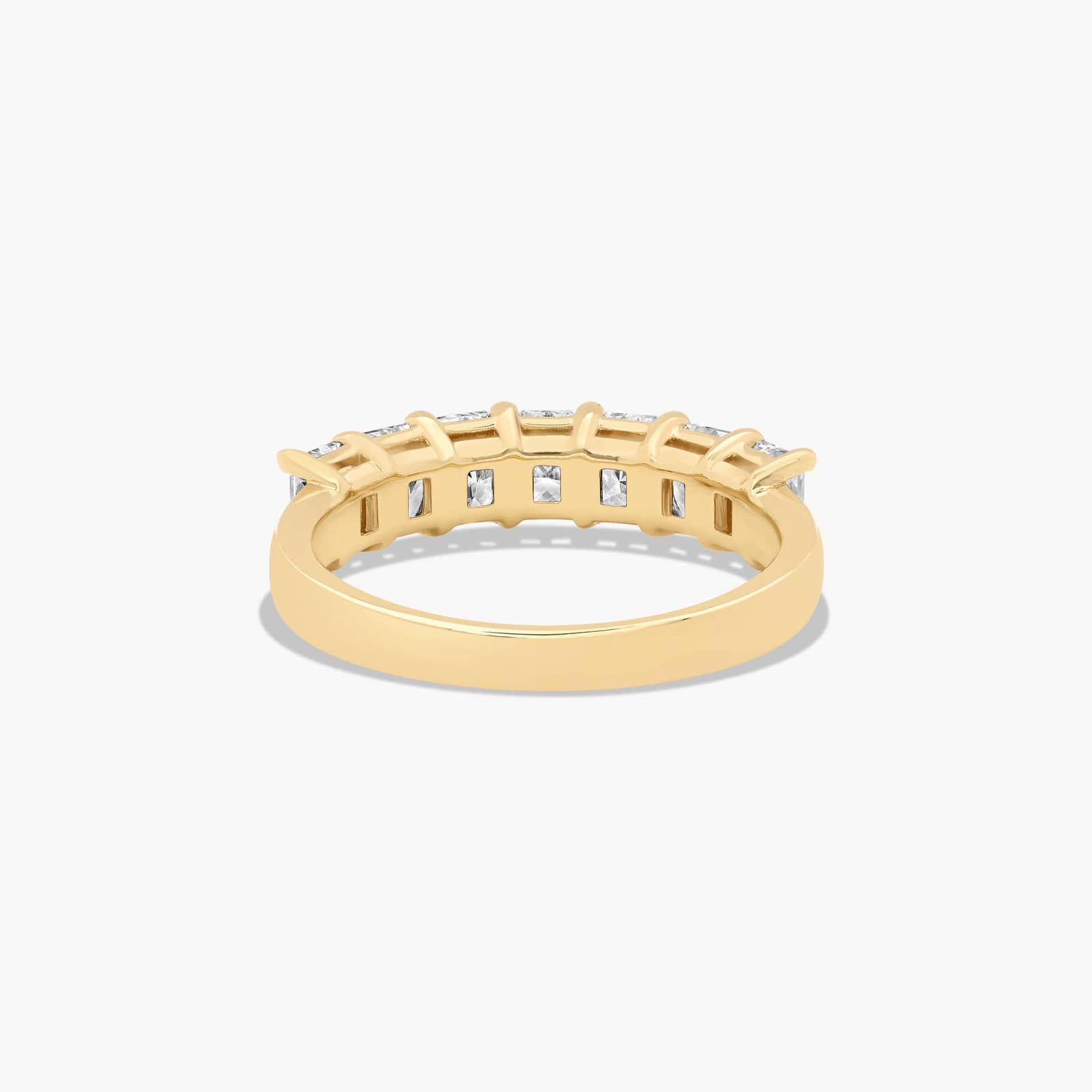 Seven Stone Anniversary Ring With 1.5 CTW Radiant Cut Diamonds In 14K Yellow Gold (2.50mm)