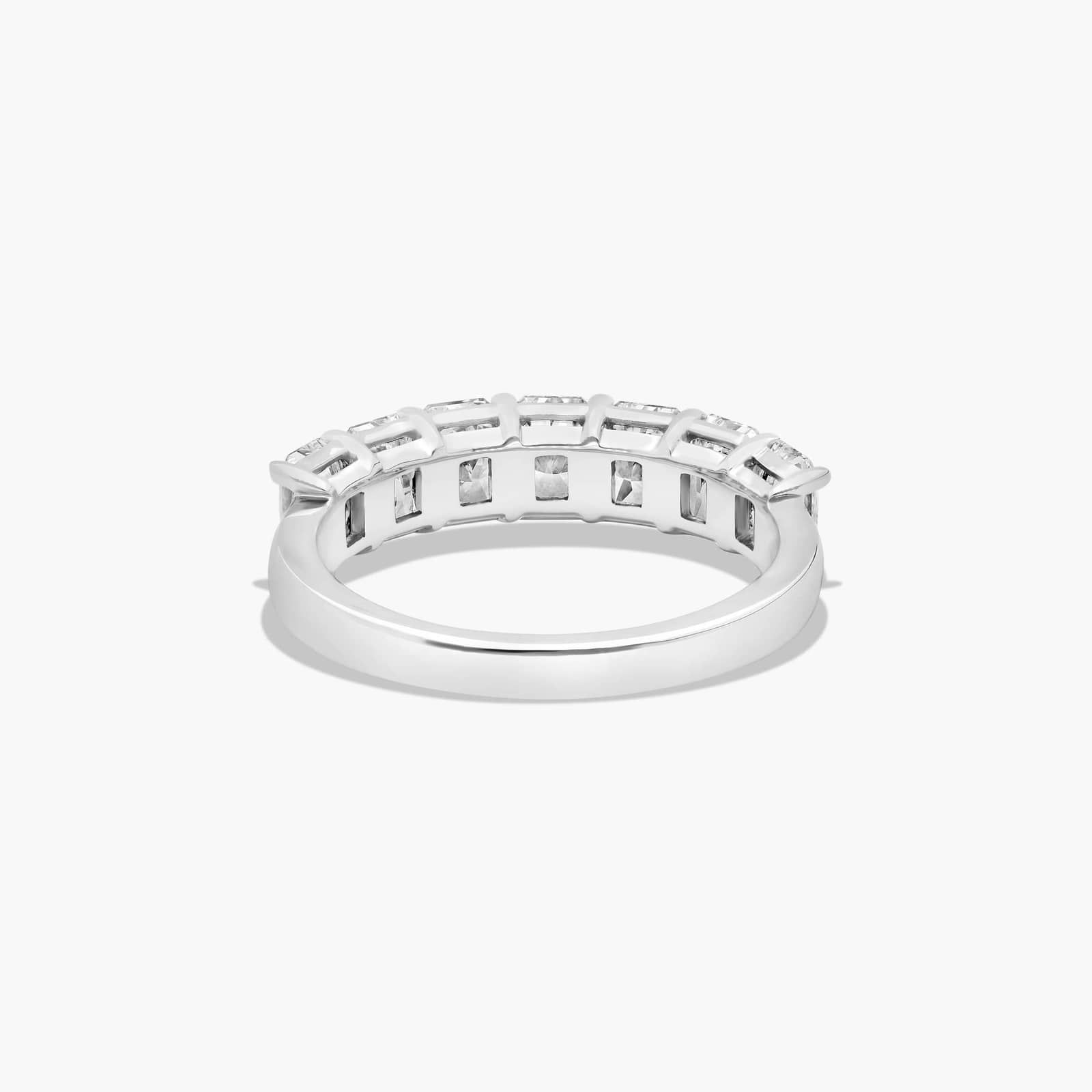Seven Stone Anniversary Ring With 3 CTW Radiant Cut Diamonds In Platinum (2.50mm)