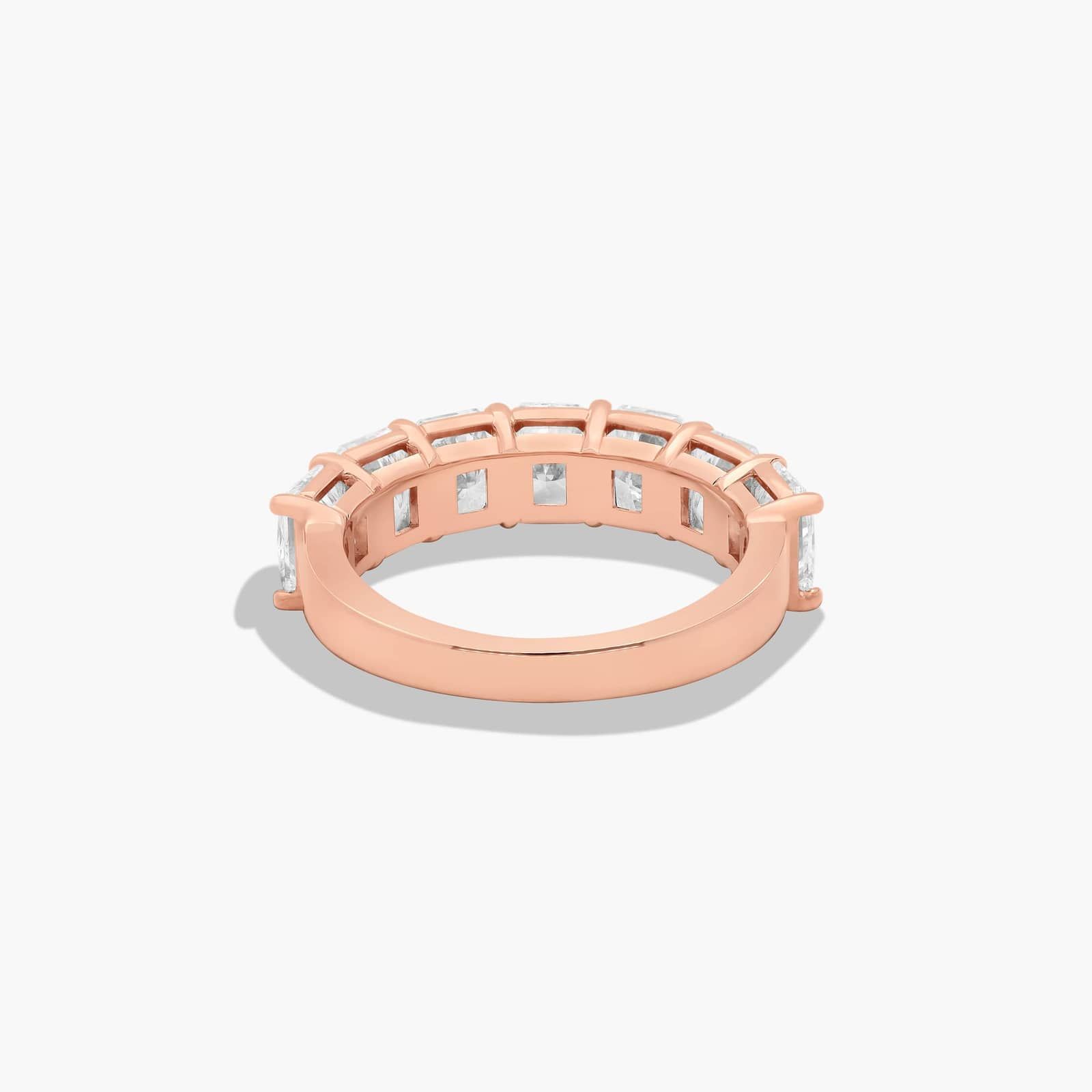 Seven Stone Anniversary Ring With 3.5 CTW Radiant Cut Diamonds In 14K Rose Gold (3.00mm)