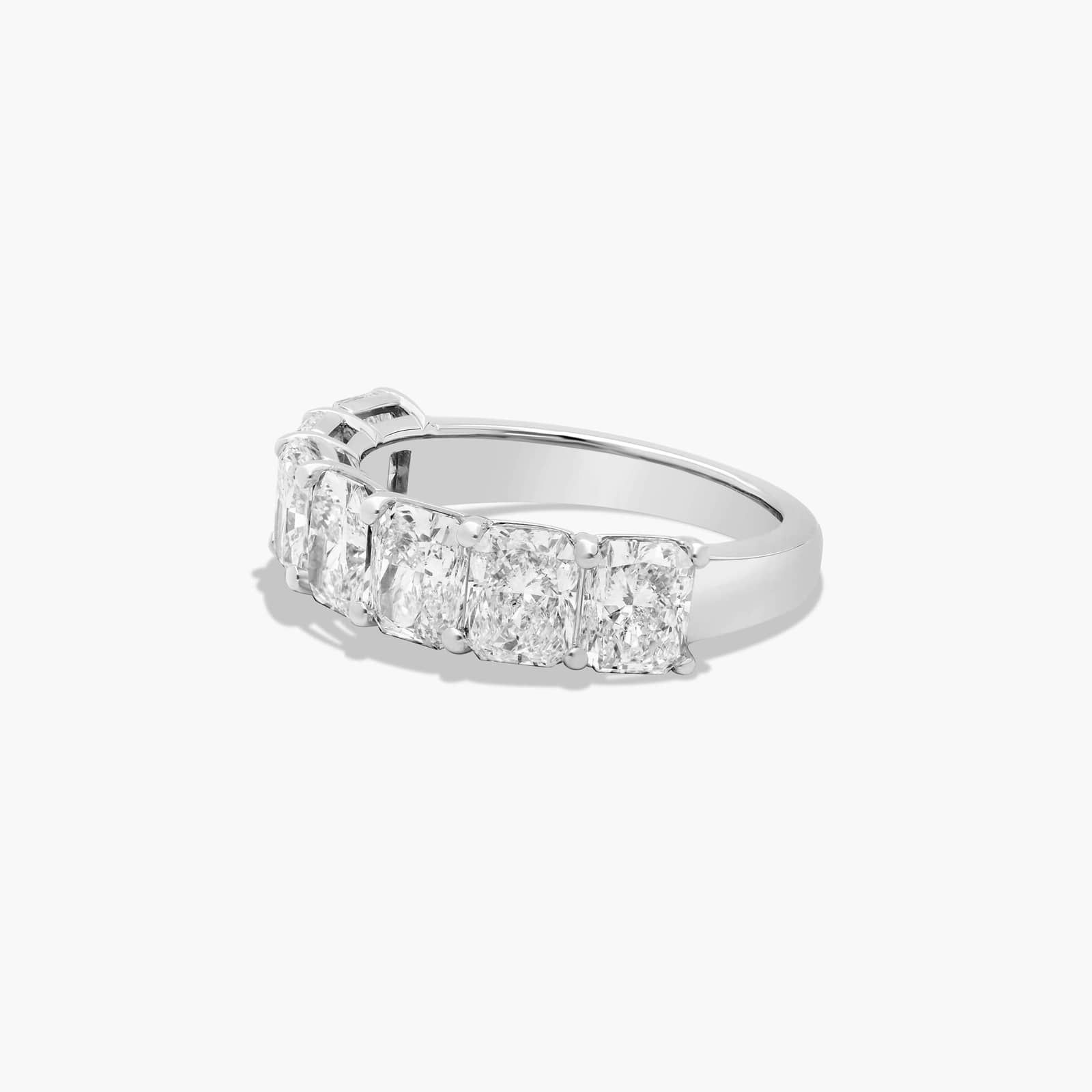 Seven Stone Anniversary Ring With 3.5 CTW Radiant Cut Diamonds In Platinum (3.00mm)