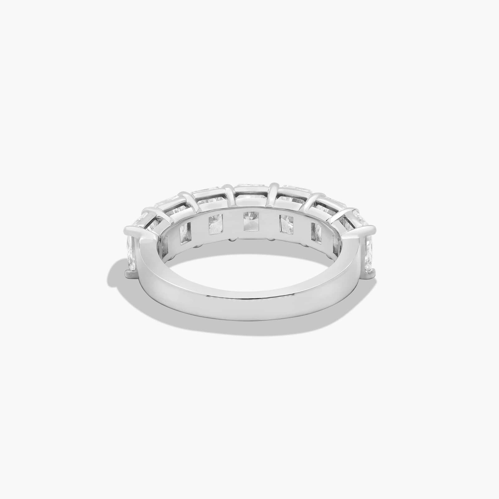 Seven Stone Anniversary Ring With 3.5 CTW Radiant Cut Diamonds In Platinum (3.00mm)
