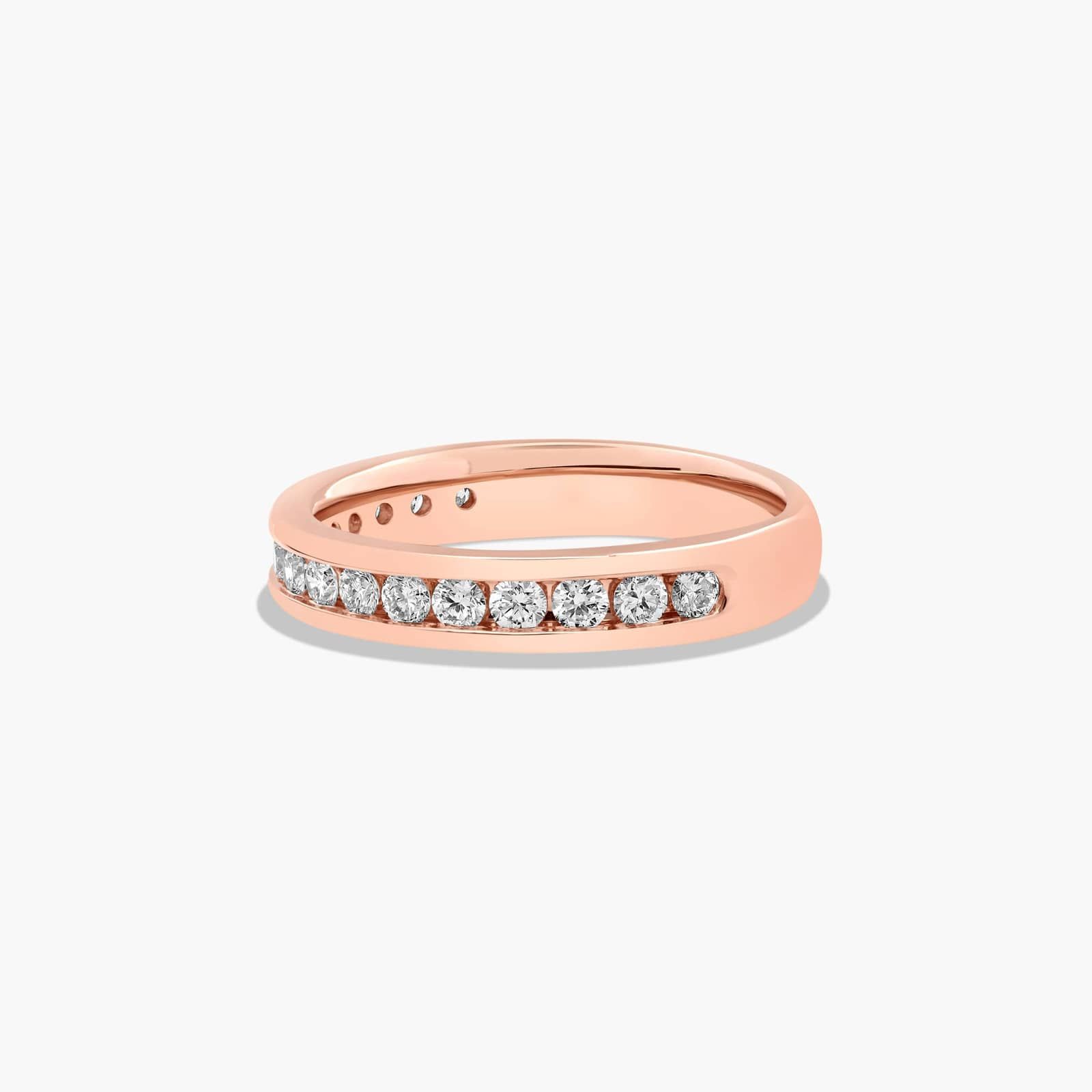 Channel Set Anniversary Ring With 0.5 CTW Lab-Grown Diamonds In 14K Rose Gold (3.40mm)