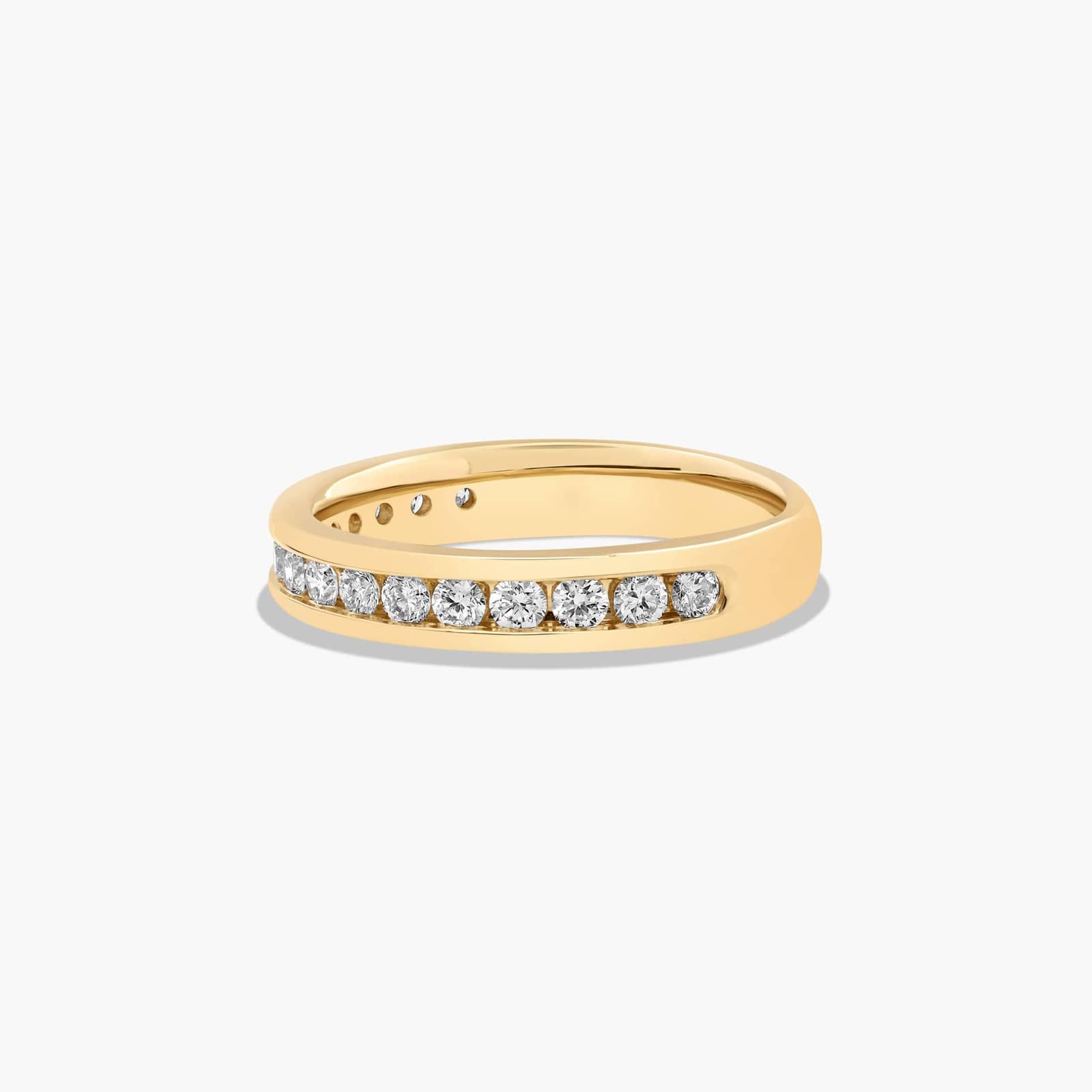 Channel Set Anniversary Ring With 0.5 CTW Lab-Grown Diamonds In 14K Yellow Gold (3.40mm)