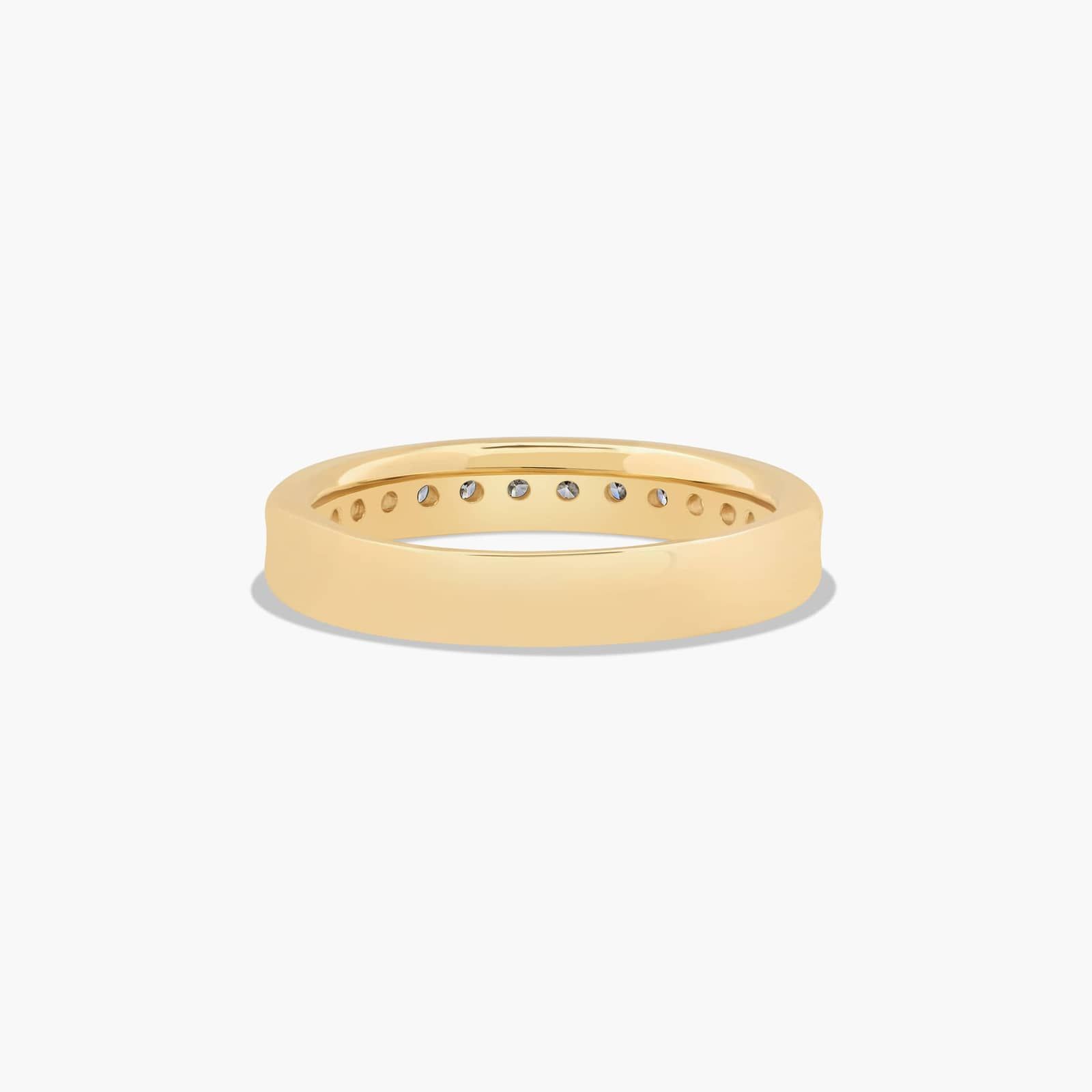 Channel Set Anniversary Ring With 0.5 CTW Lab-Grown Diamonds In 14K Yellow Gold (3.40mm)