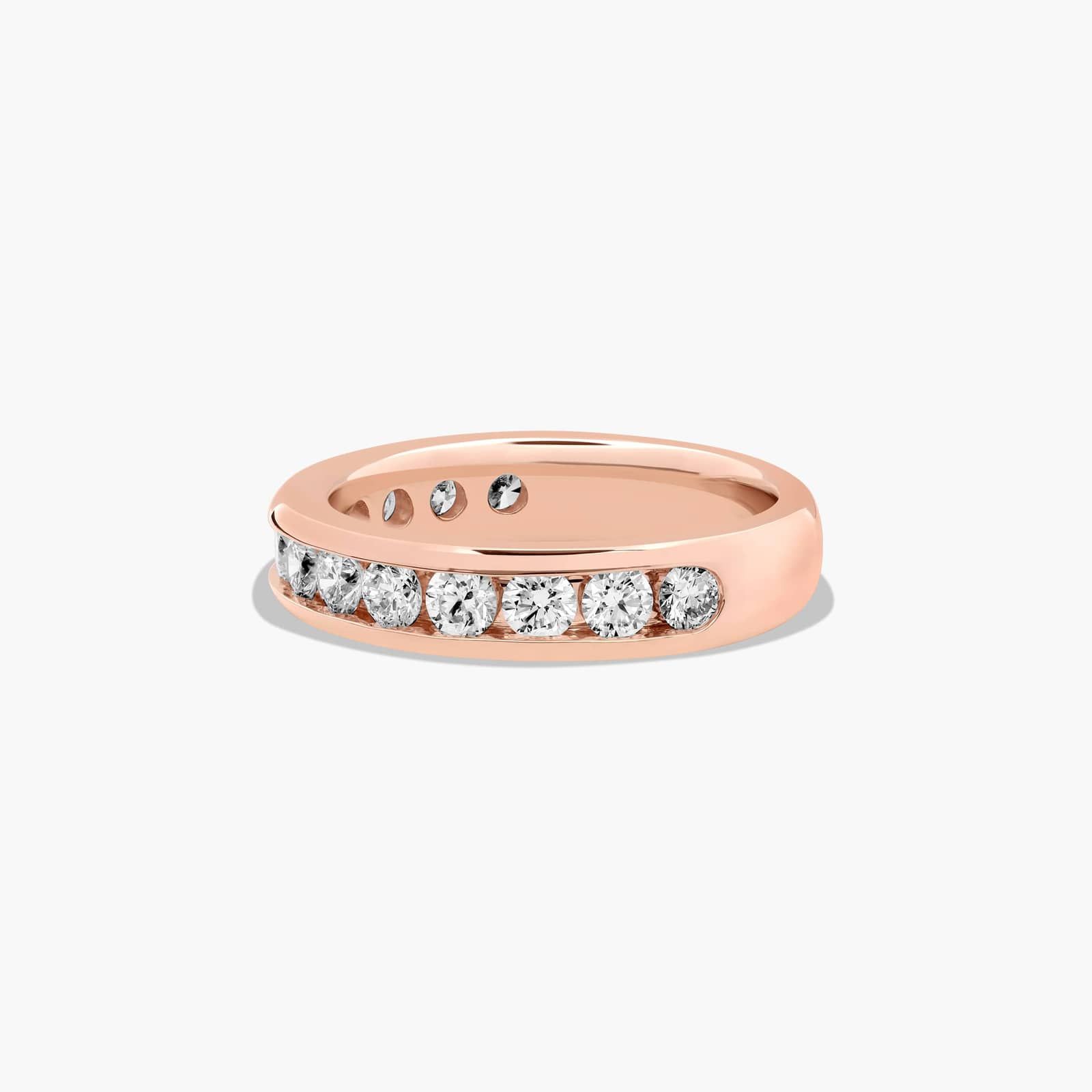 Channel Set Anniversary Ring With 1 CTW Lab-Grown Diamonds In 14K Rose Gold (4.15mm)