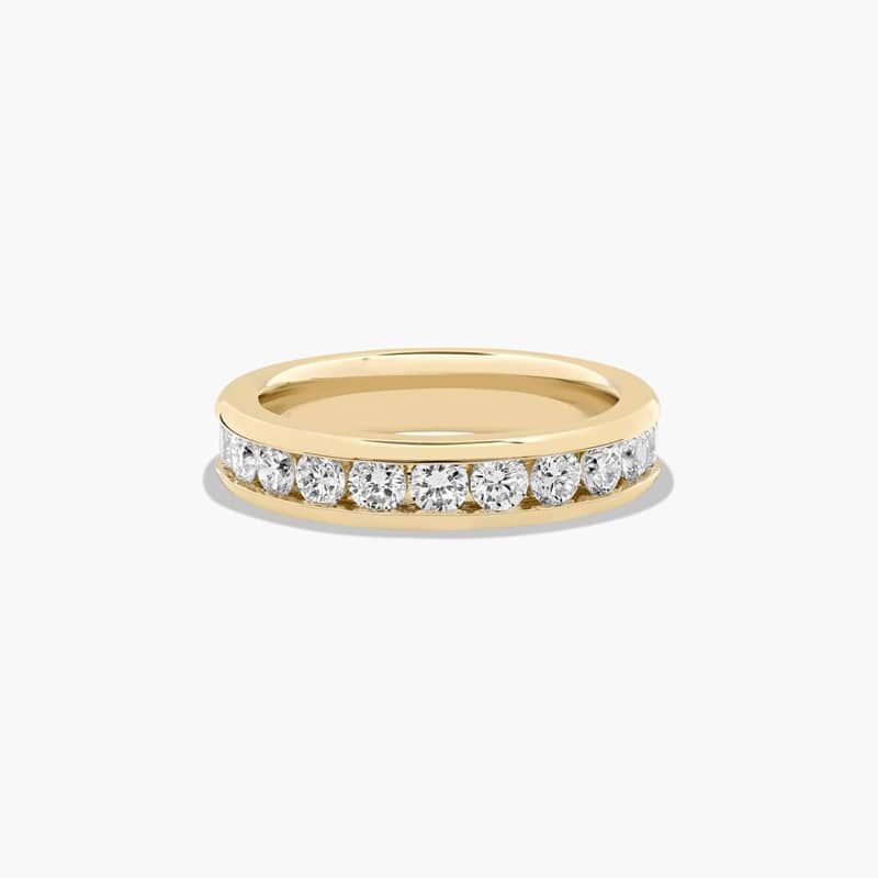 Channel Set Anniversary Ring With 1 CTW Lab-Grown Diamonds In 14K Yellow Gold (4.15mm)