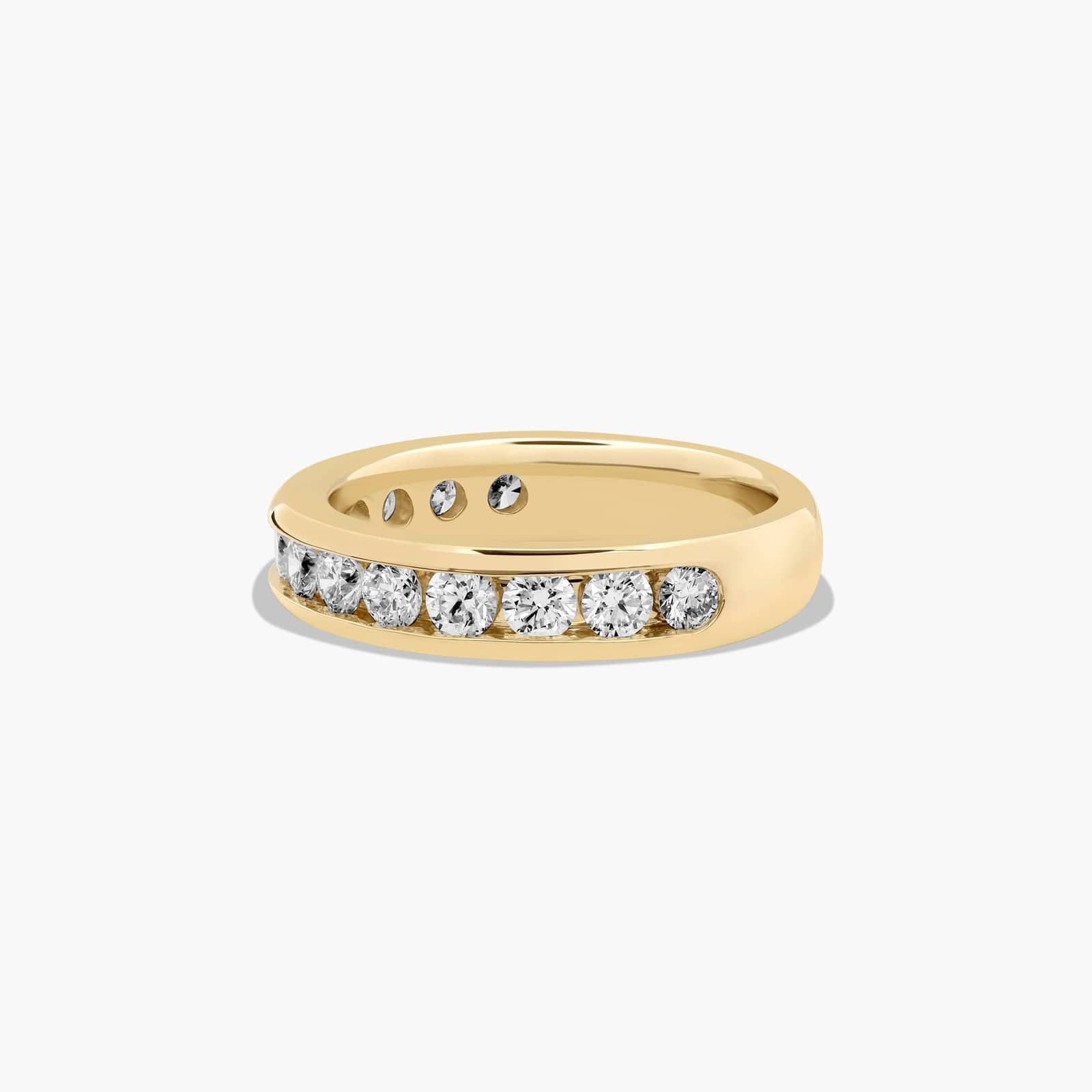 Channel Set Anniversary Ring With 1 CTW Lab-Grown Diamonds In 14K Yellow Gold (4.15mm)