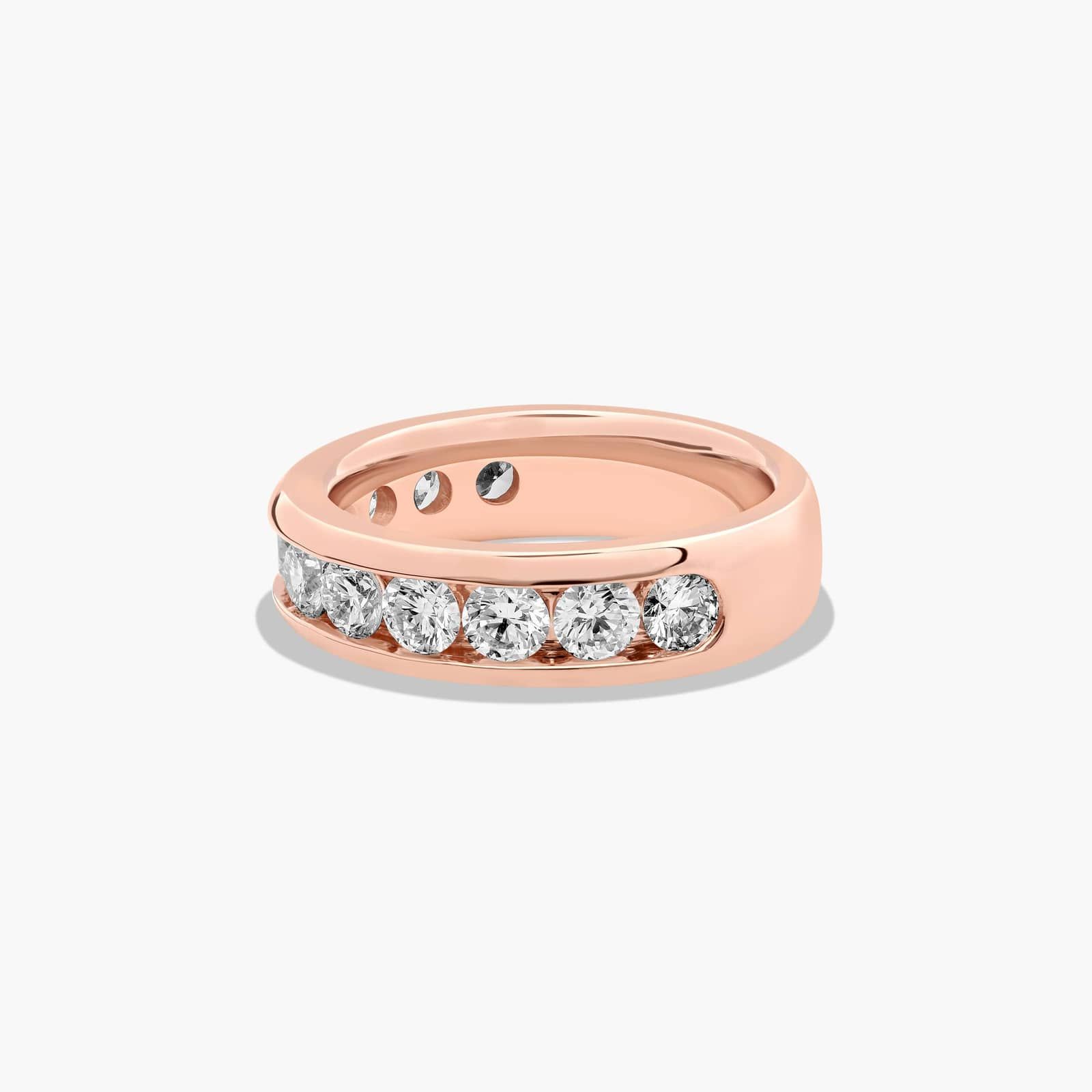 Channel Set Anniversary Ring With 1.5 CTW Lab-Grown Diamonds In 14K Rose Gold (5.00mm)