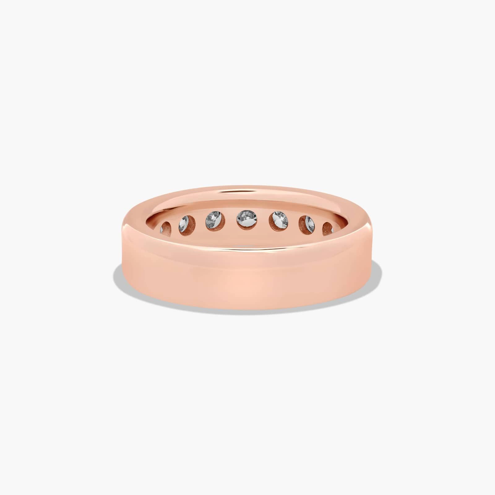 Channel Set Anniversary Ring With 1.5 CTW Lab-Grown Diamonds In 14K Rose Gold (5.00mm)