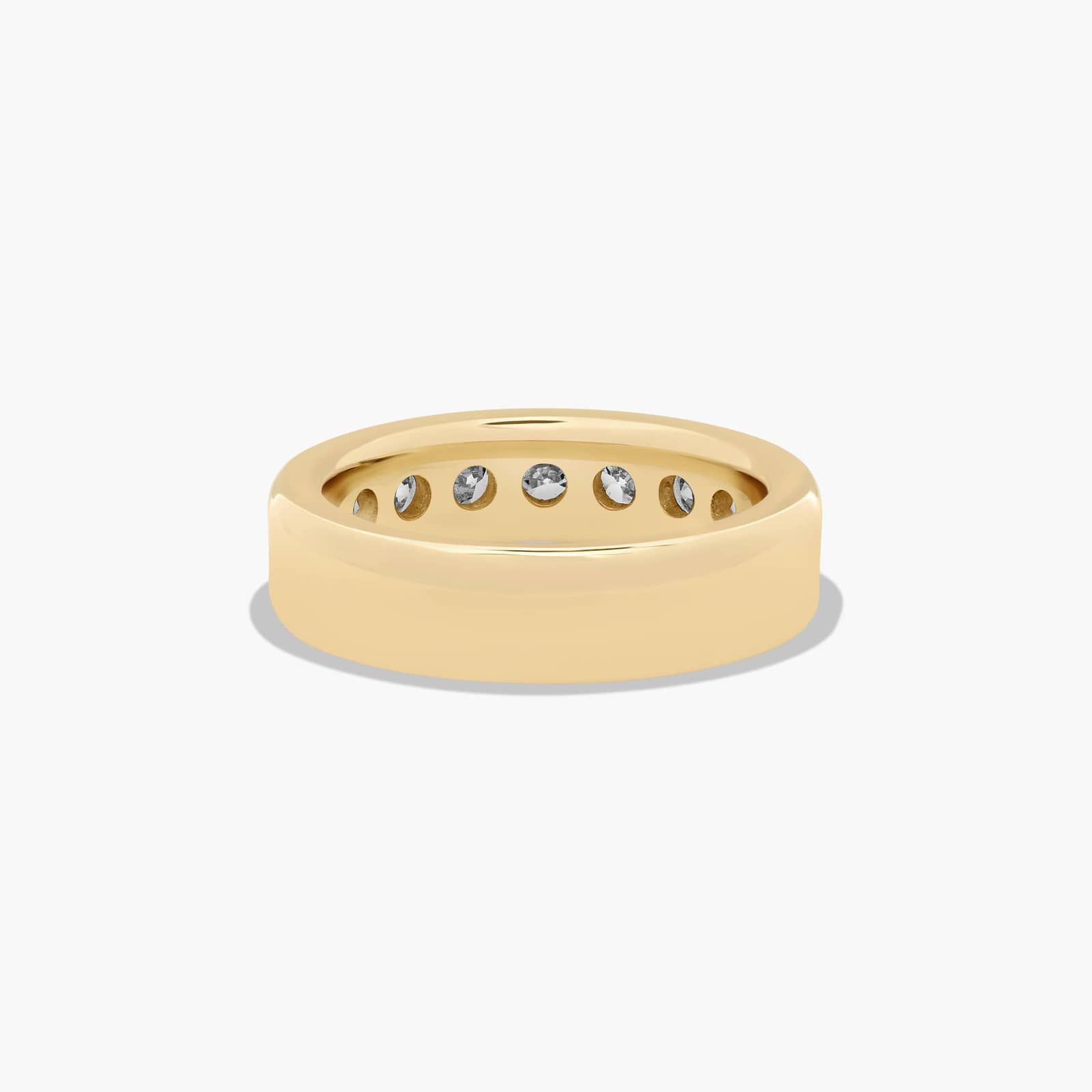 Channel Set Anniversary Ring With 1.5 CTW Lab-Grown Diamonds In 14K Yellow Gold (5.00mm)