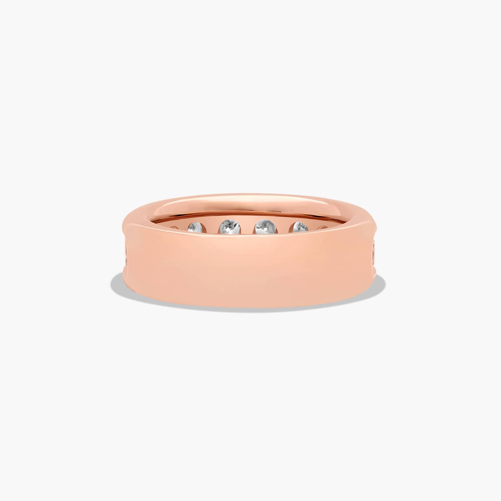 Channel Set Anniversary Ring With 2 CTW Lab-Grown Diamonds In 14K Rose Gold (5.00mm)