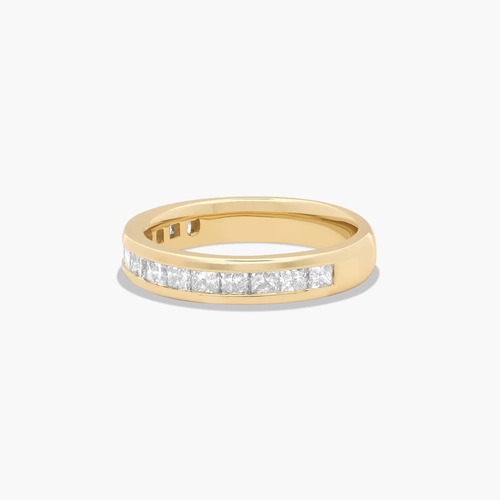 Channel Set Anniversary Ring With 1 CTW Princess Cut Diamonds In 14K Yellow Gold (3.90mm)