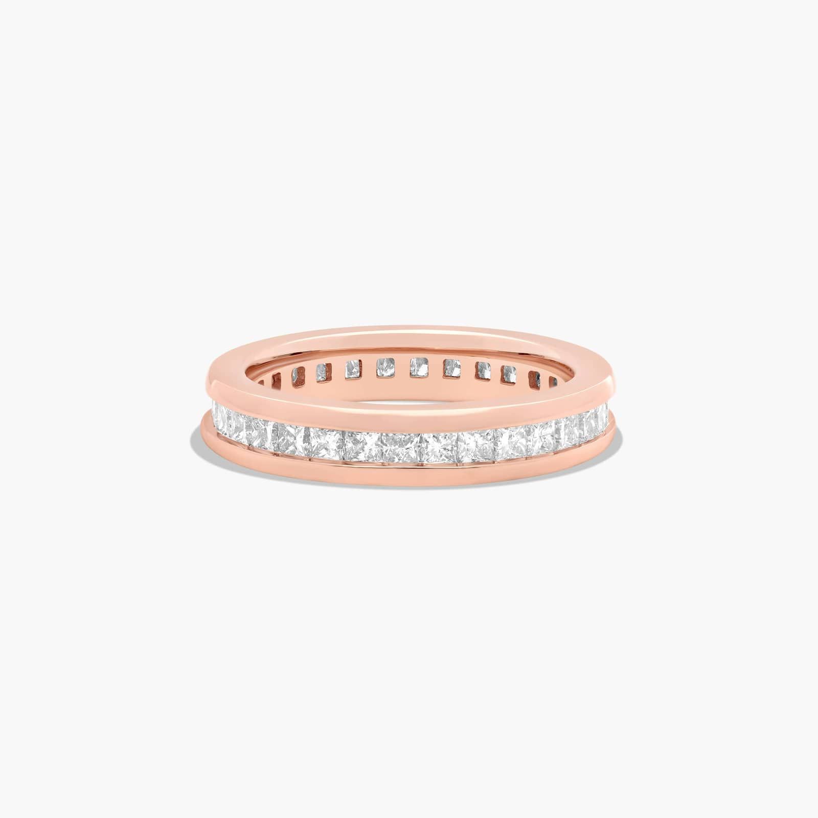 Eternity Ring With CTW Princess Cut Diamonds In 14K Rose Gold