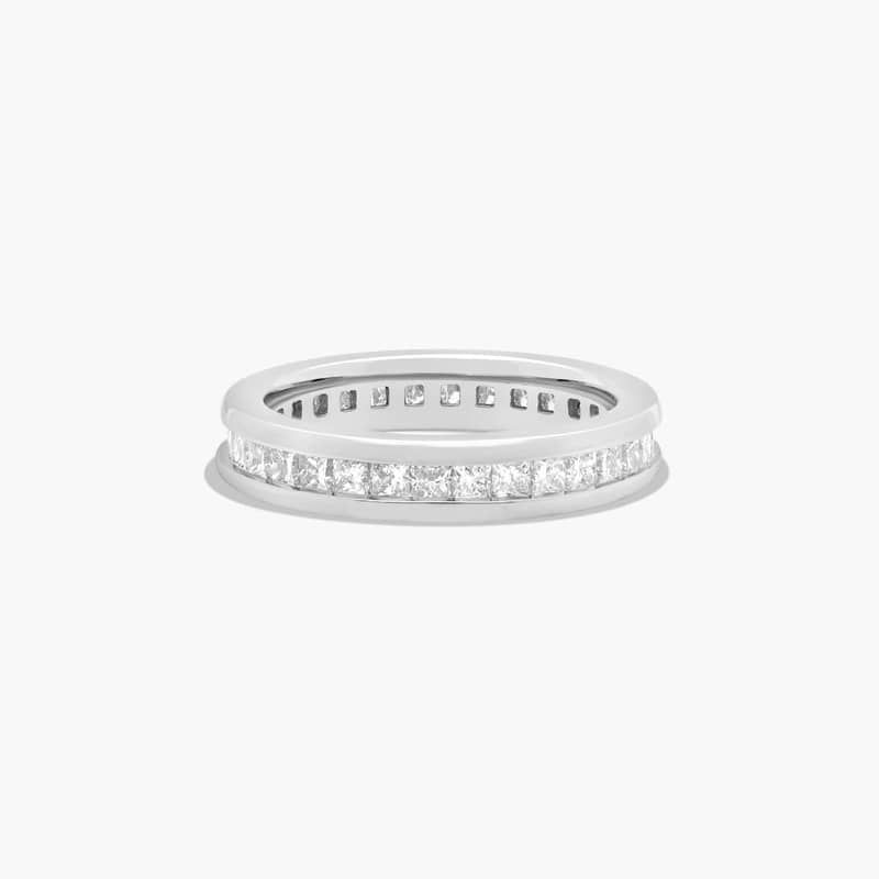 Eternity Ring With 1 CTW Princess Cut Diamonds In 14K White Gold (3.10mm)
