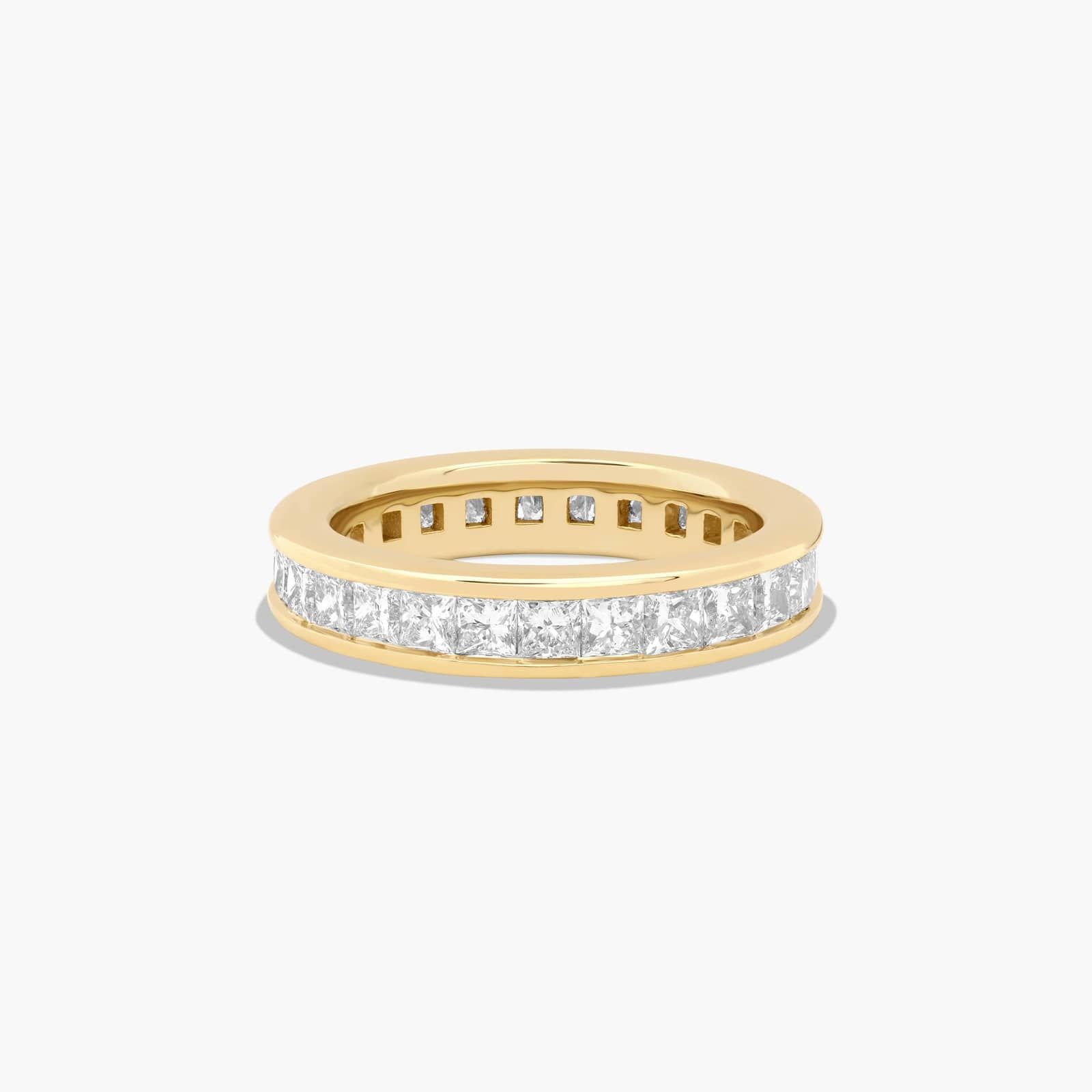 Eternity Ring With CTW Princess Cut Diamonds In 14K Yellow Gold