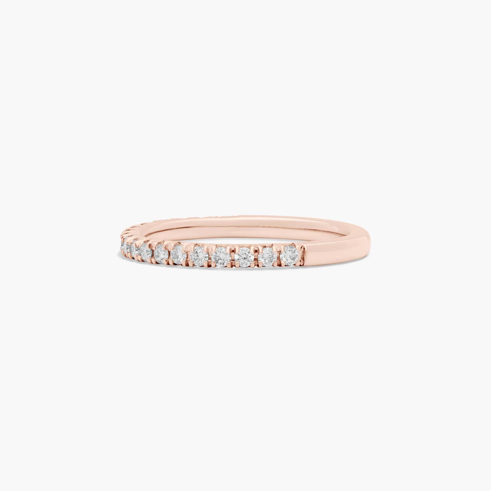 French Pavé Anniversary Ring With 0.25 CTW Lab-Grown Diamonds In 14K Rose Gold (2.00mm)