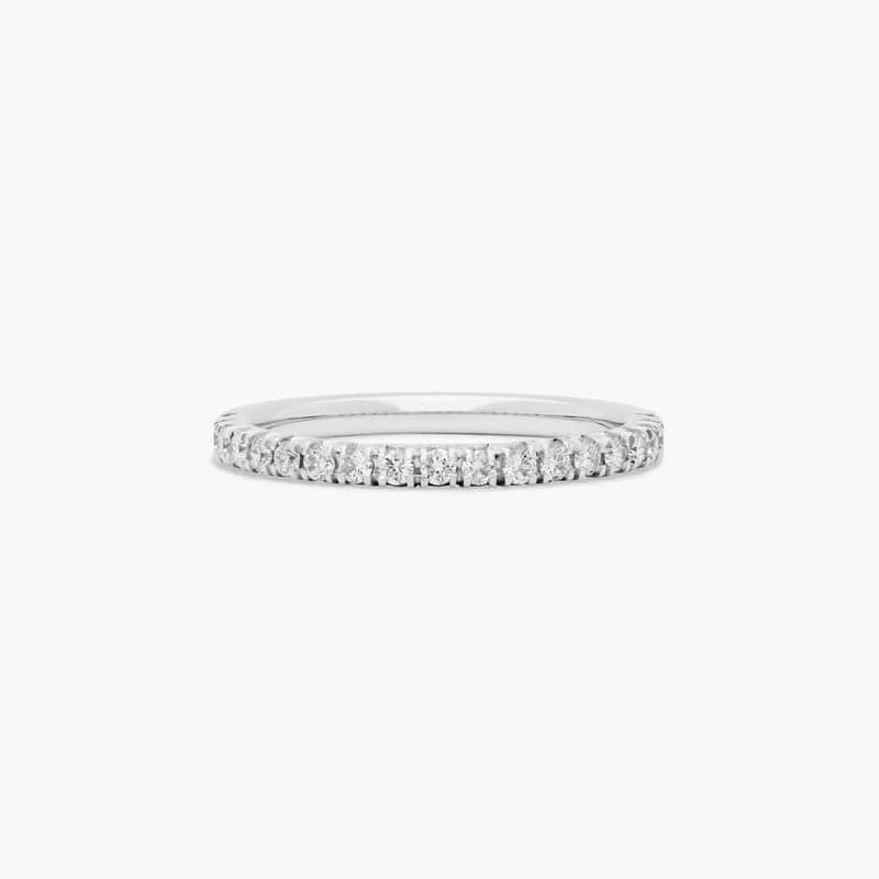 French Pavé Anniversary Ring With 0.25 CTW Lab-Grown Diamonds In 14K White Gold (2.00mm)
