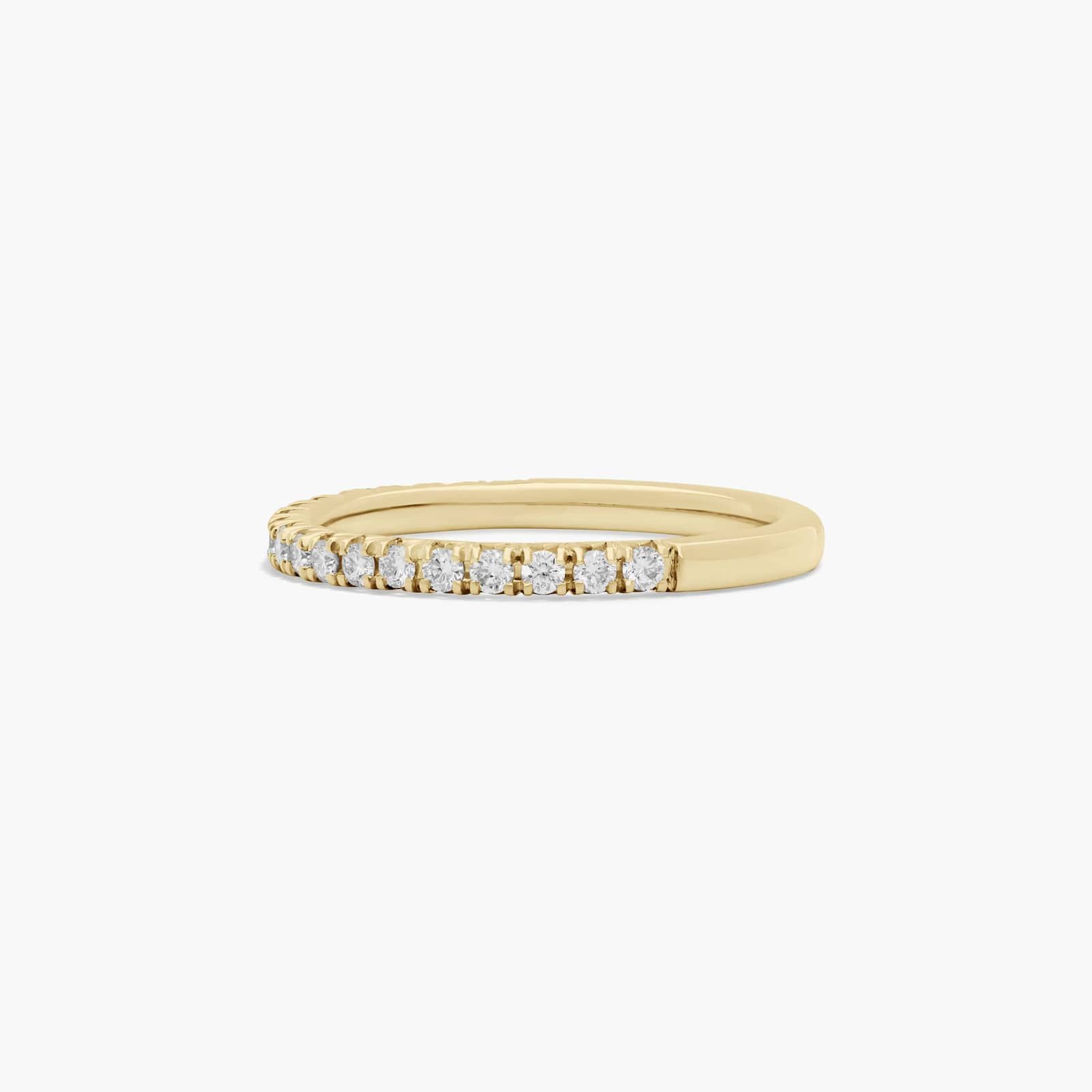 French Pavé Anniversary Ring With 0.25 CTW Lab-Grown Diamonds In 14K Yellow Gold (2.00mm)