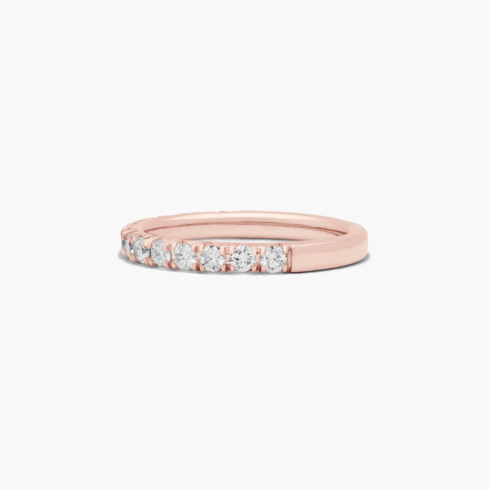 French Pavé Anniversary Ring With 0.5 CTW Lab-Grown Diamonds In 14K Rose Gold (2.50mm)