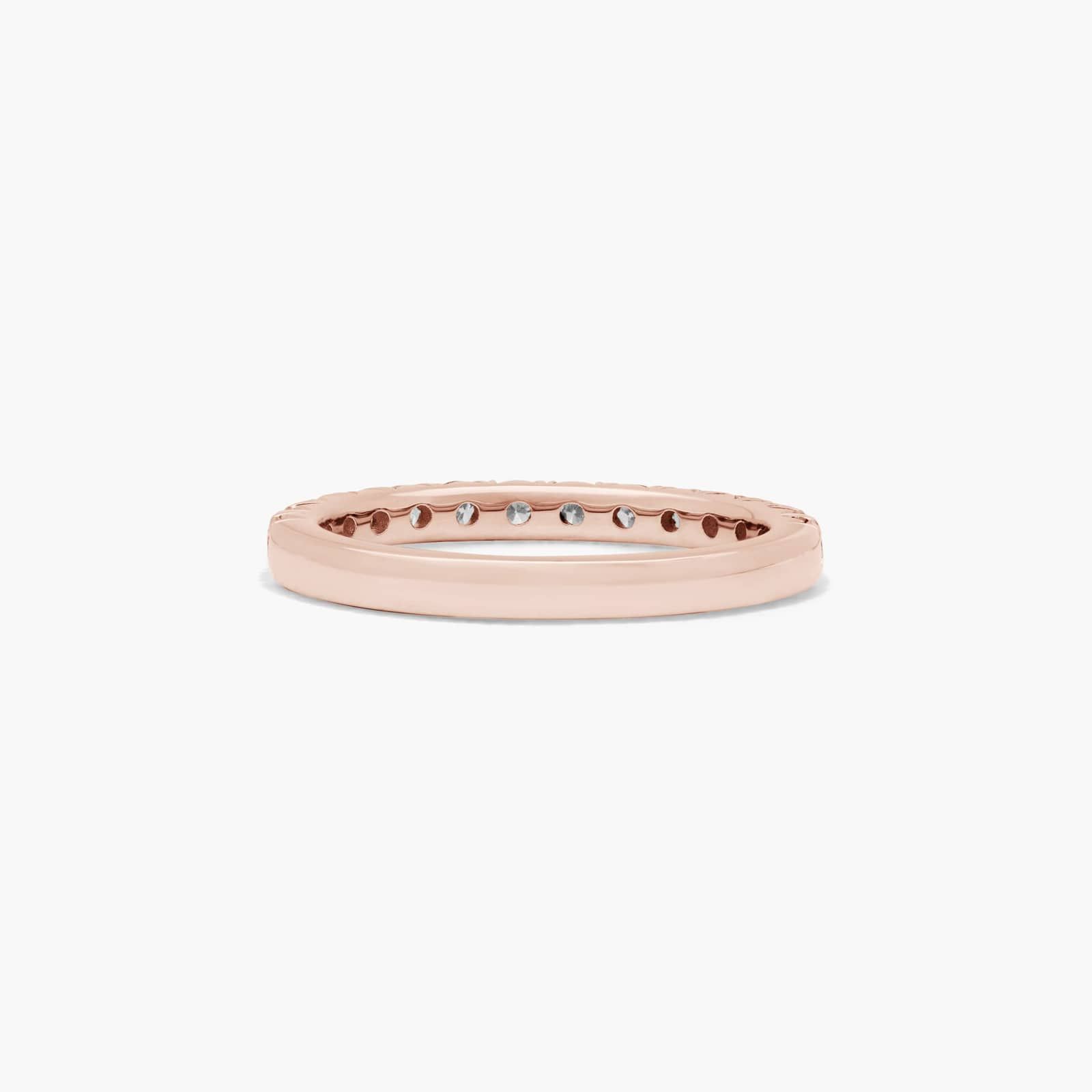 French Pavé Anniversary Ring With 0.5 CTW Lab-Grown Diamonds In 14K Rose Gold (2.50mm)